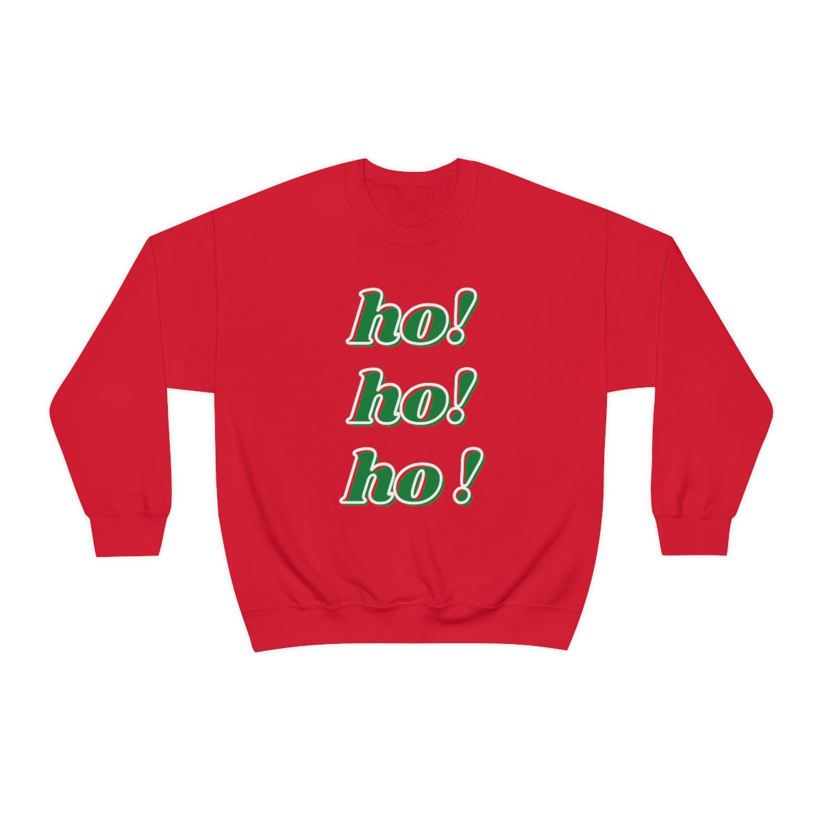 Ho Ho Ho Sweatshirt, Christmas Minimalist Top, Santa Claus Sweatshirt Xmas, Trendy Retro Font Holiday Unisex Heavy Blend Crewneck Sweatshirt
