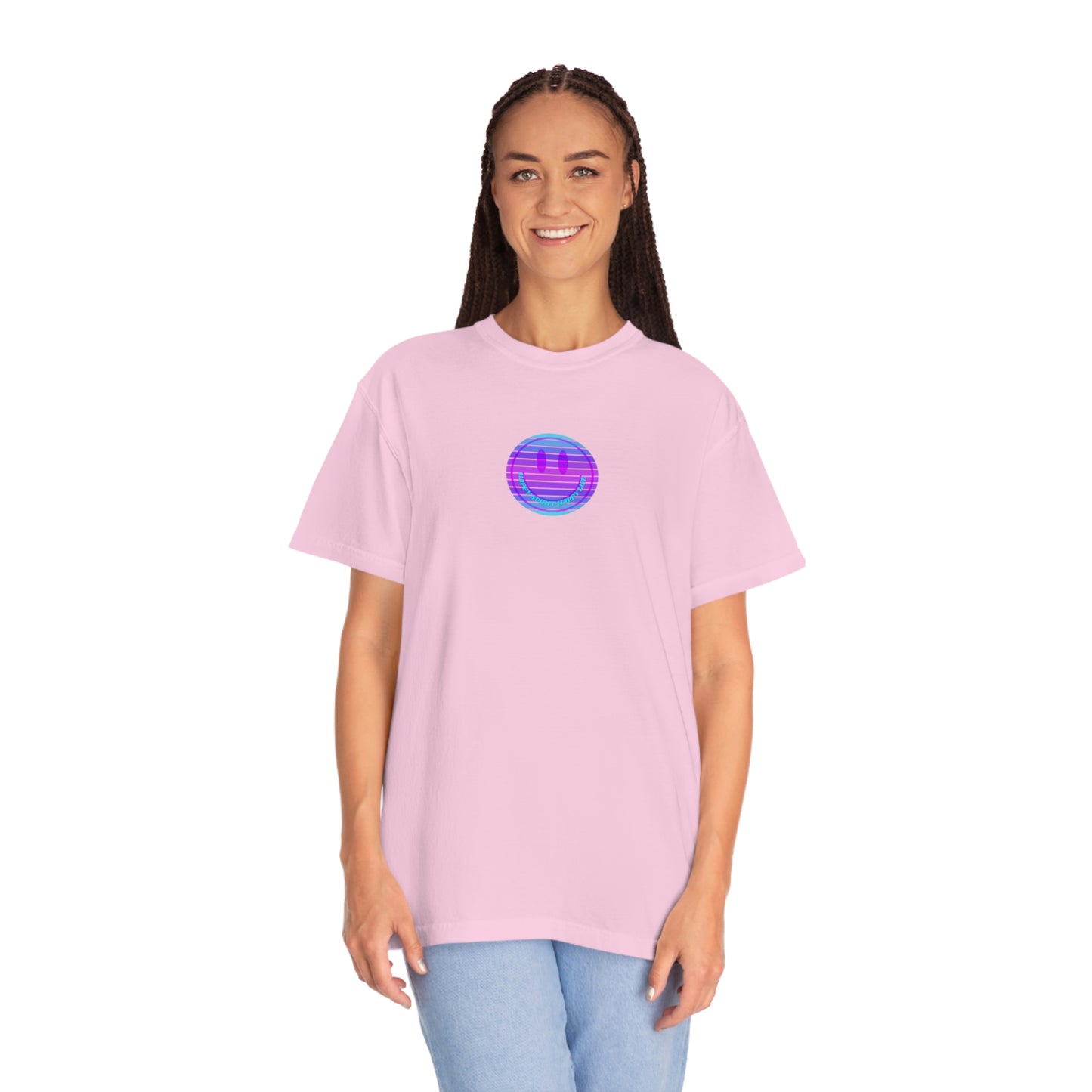 Retro Smile T shirt, Happy Spirit Happy Mind, Aesthetic t shirt, Graphic Tee Tumblr Tshirt, Trendy Oversized, Vsco girl, Comfort Colors