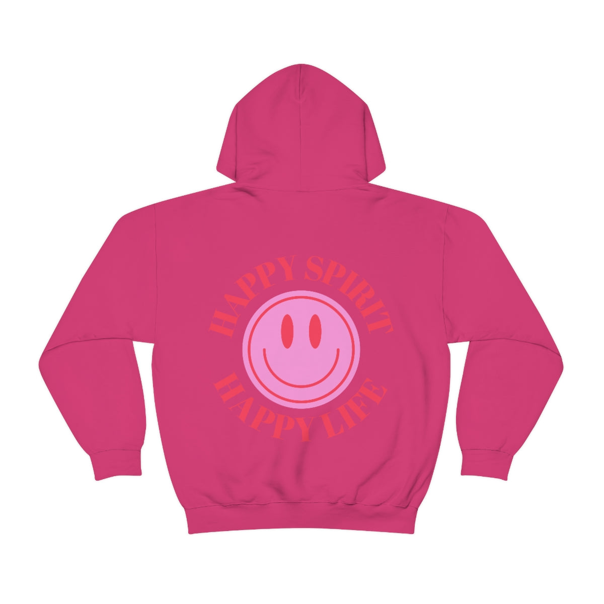 Happy Spirit Happy Life Sweatshirt, Gildan 18500 Hoodie, Oversized Hoodie, Back Print Trendy Sweatshirt, Beach Cover Up, Lake Cover Up