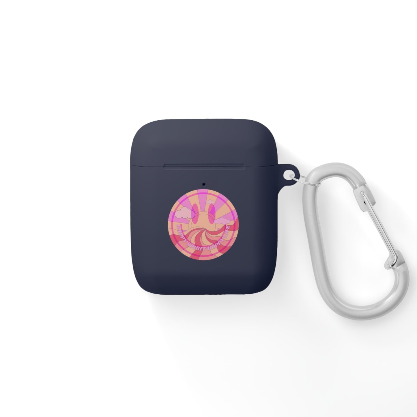 Happy Spirit Happy Life AirPods and AirPods Pro Case Cover, AirPods and AirPods Pro Case Cover, VSCO girl, Aesthetic Smile Protector