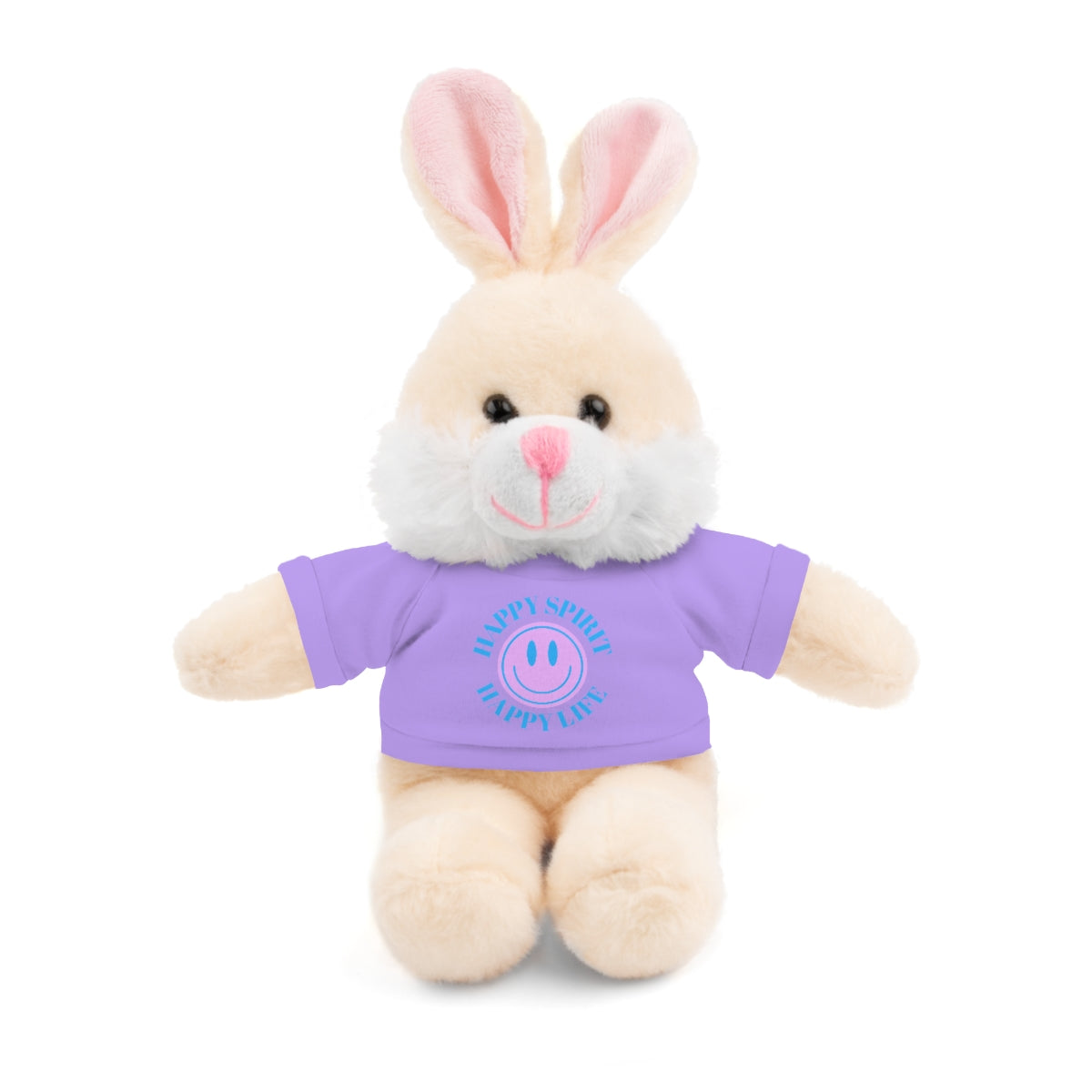 Happy Spirit Happy Life Stuffie, Stuffy, Stuffed Animals with Tee, Happy Mind Gift, Inspo , Love Toy Panda, Bear, Bunny, Jaguar, She