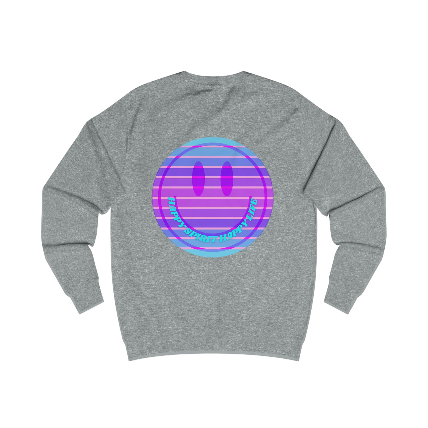 Happy Spirit Happy Life Sweatshirt, Mental Health Awareness Sweatshirt, Smile Sweatshirt, Smile Face Crewneck, Vsco Girl, Y2k Top