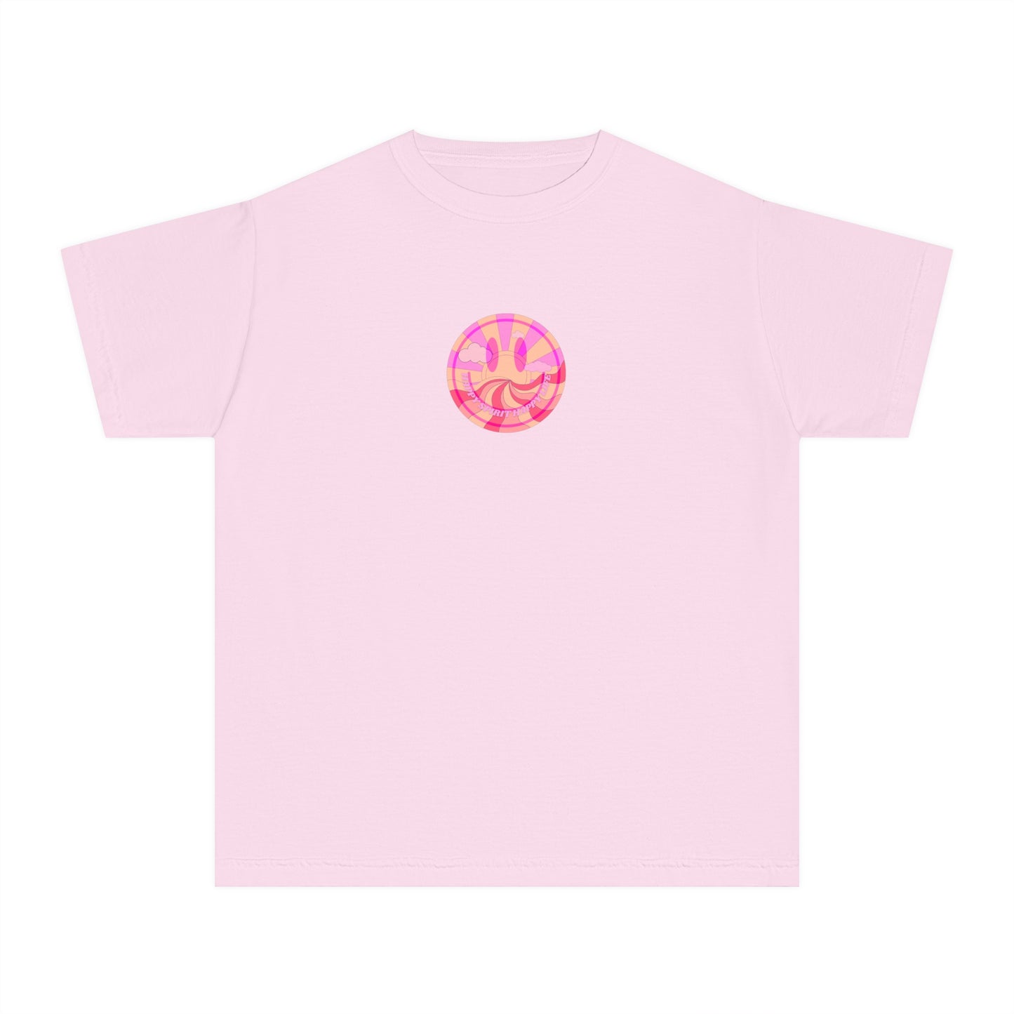 Kids Retro Smile T shirt, Youth Happy Spirit Happy Mind, Aesthetic t shirt, Graphic tee, Tumblr Tshirt, Trendy Oversized Comfort Colors Tee