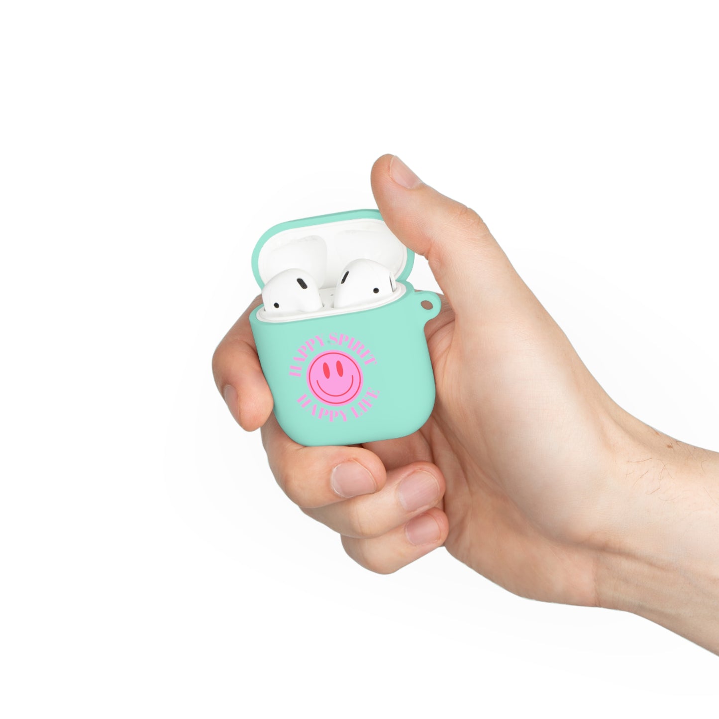 Happy Spirit Happy Life AirPods and AirPods Pro Case Cover, AirPods and AirPods Pro Case Cover, VSCO girl, Smiley Happy Life Protector Case
