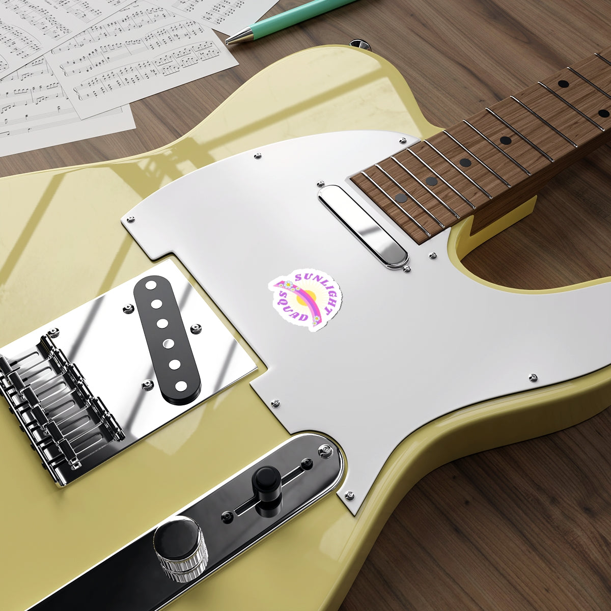Aesthetic Sticker Sunlight Squad, Smile Flower Happy Mind Die-Cut Sticker, Positivity Pink Purple Earth Smile Y2K Graphic