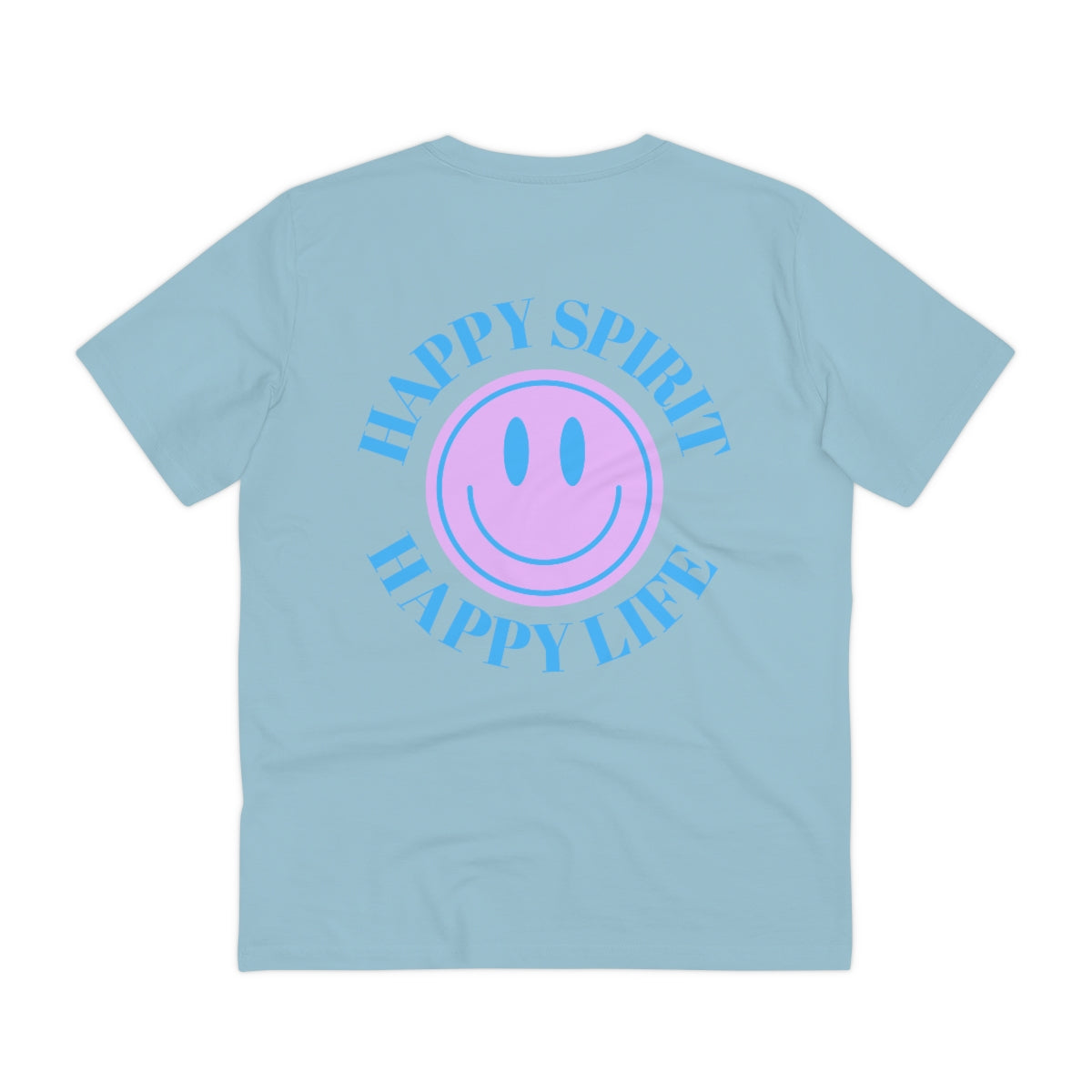 Organic T shirt Happy Spirit Happy Life Aesthetic t shirt, graphic tee, Tumblr t-shirt, Trendy Oversized, Vsco girl, Happy Mind Unisex