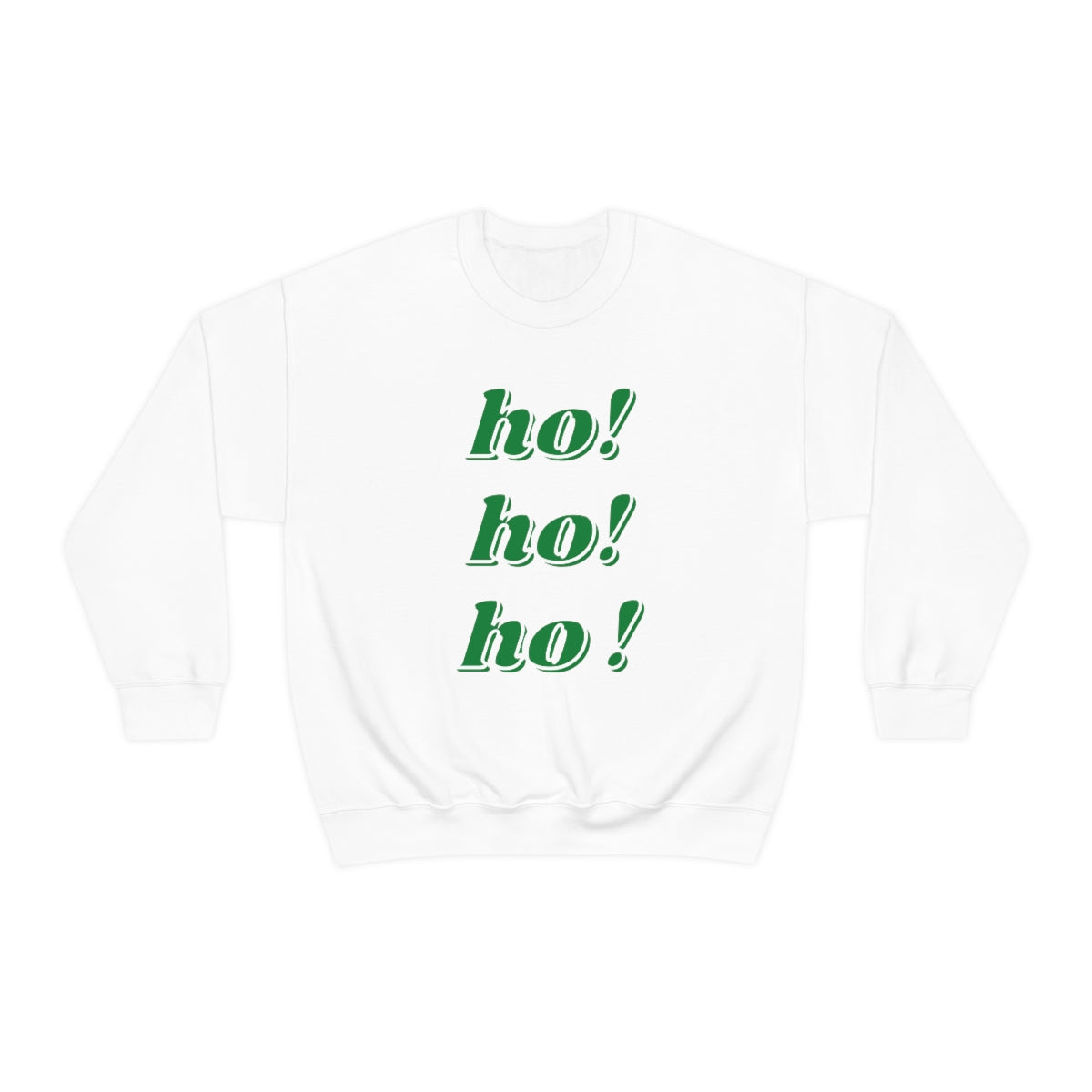Ho Ho Ho Sweatshirt, Christmas Minimalist Top, Santa Claus Sweatshirt Xmas, Trendy Retro Font Holiday Unisex Heavy Blend Crewneck Sweatshirt