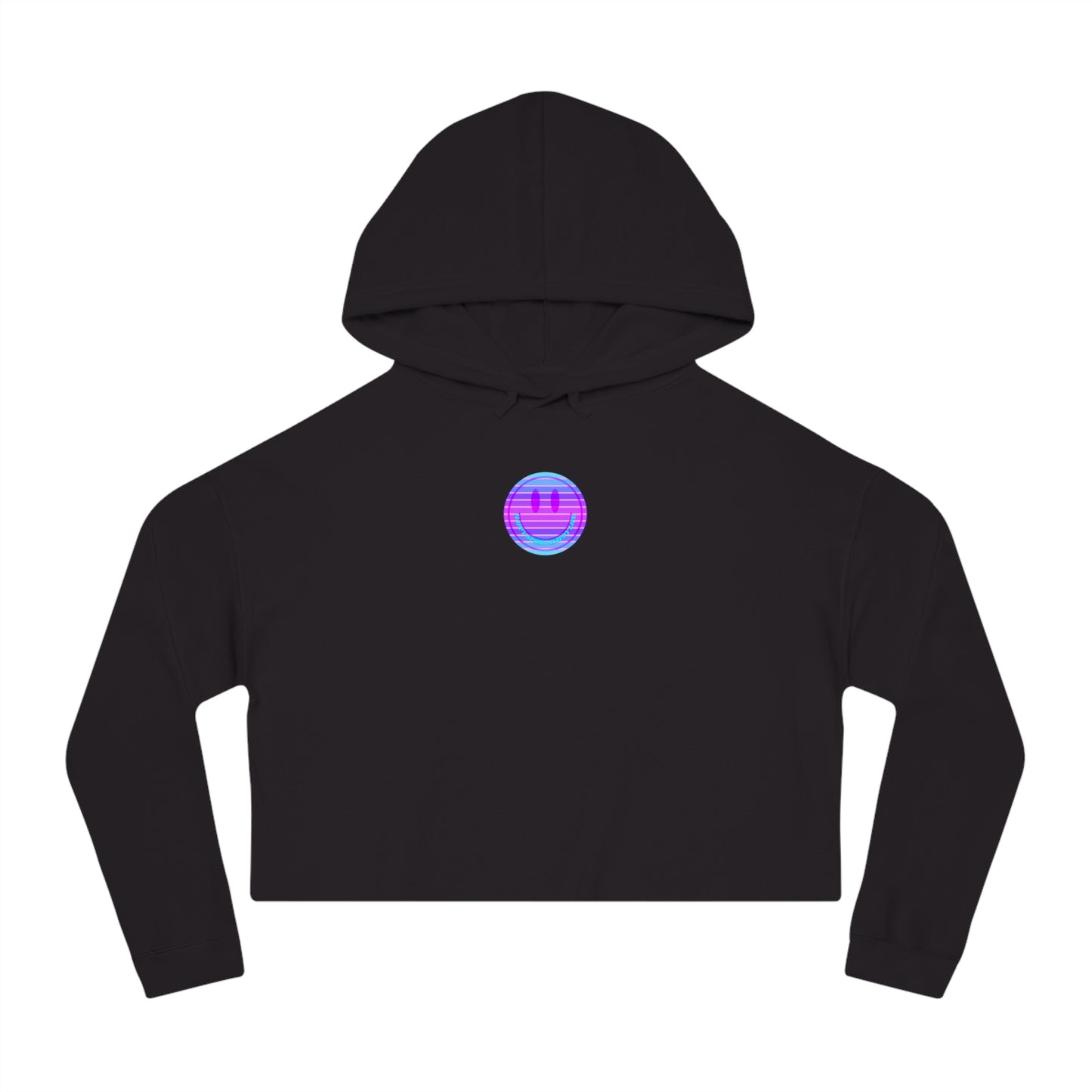 Aesthetic Cropped Hoodie, Smile Face Crop Top, Happy Spirit Happy Life Sunset Smile Cropped Top, Smile Hoodie, Hooded Cropped Pullover