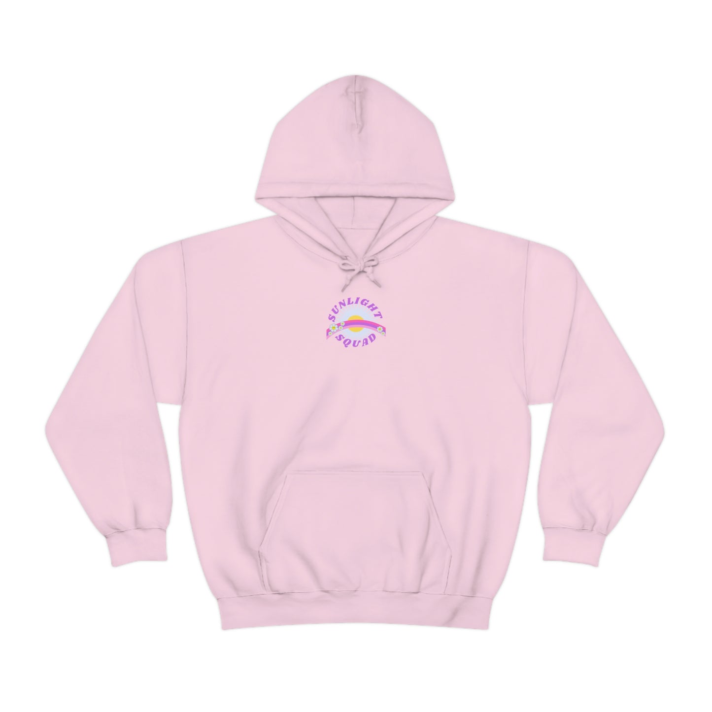 Retro Smile Flower Pink Purple Lavender Lilac Hoodie, Sunlight Squad Sweatshirt, Back Graphic Hoodie, VSCO Girl Oversized Trendy Tumblr Top