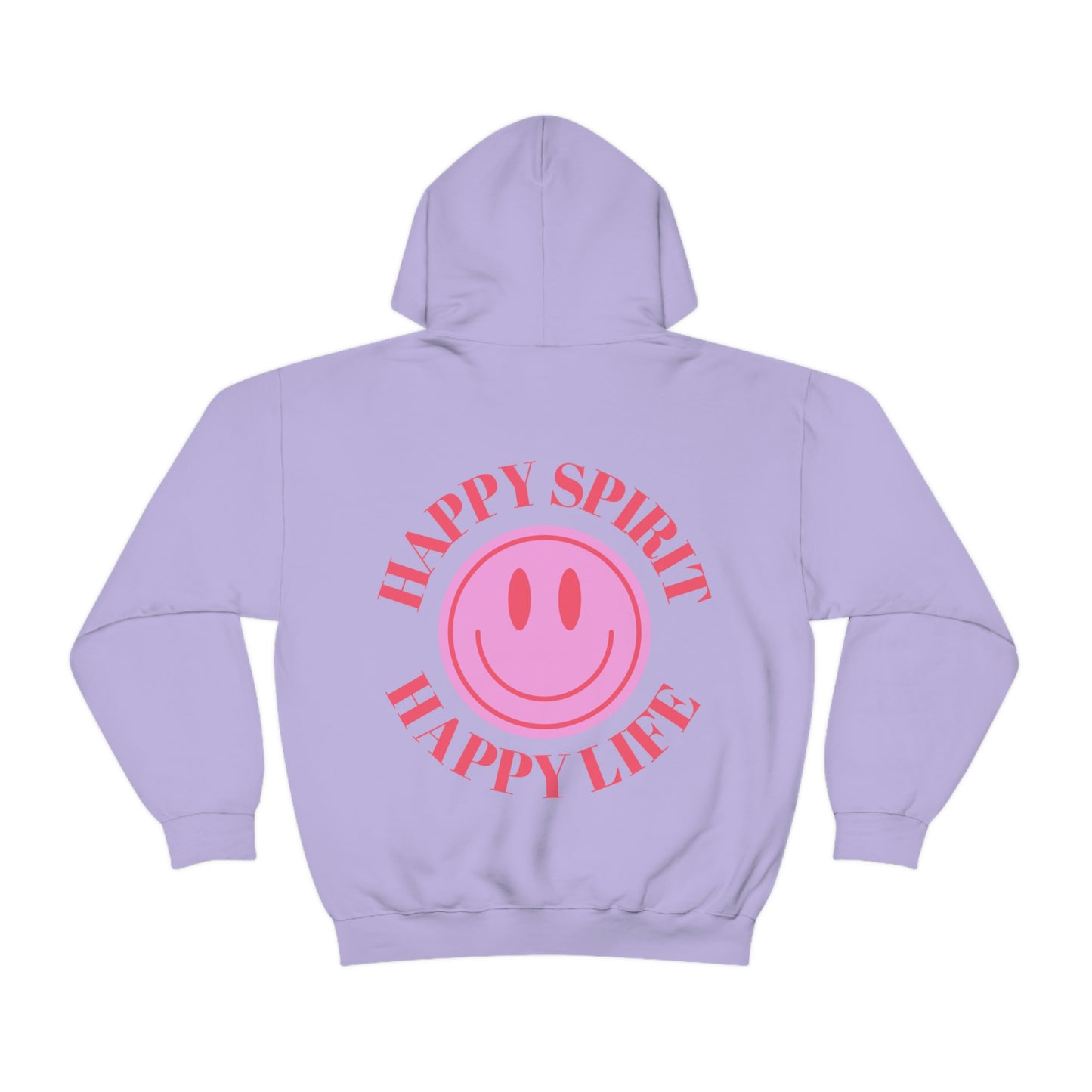 Happy Spirit Happy Life Sweatshirt, Gildan 18500 Hoodie, Oversized Hoodie, Back Print Trendy Sweatshirt, Beach Cover Up, Lake Cover Up