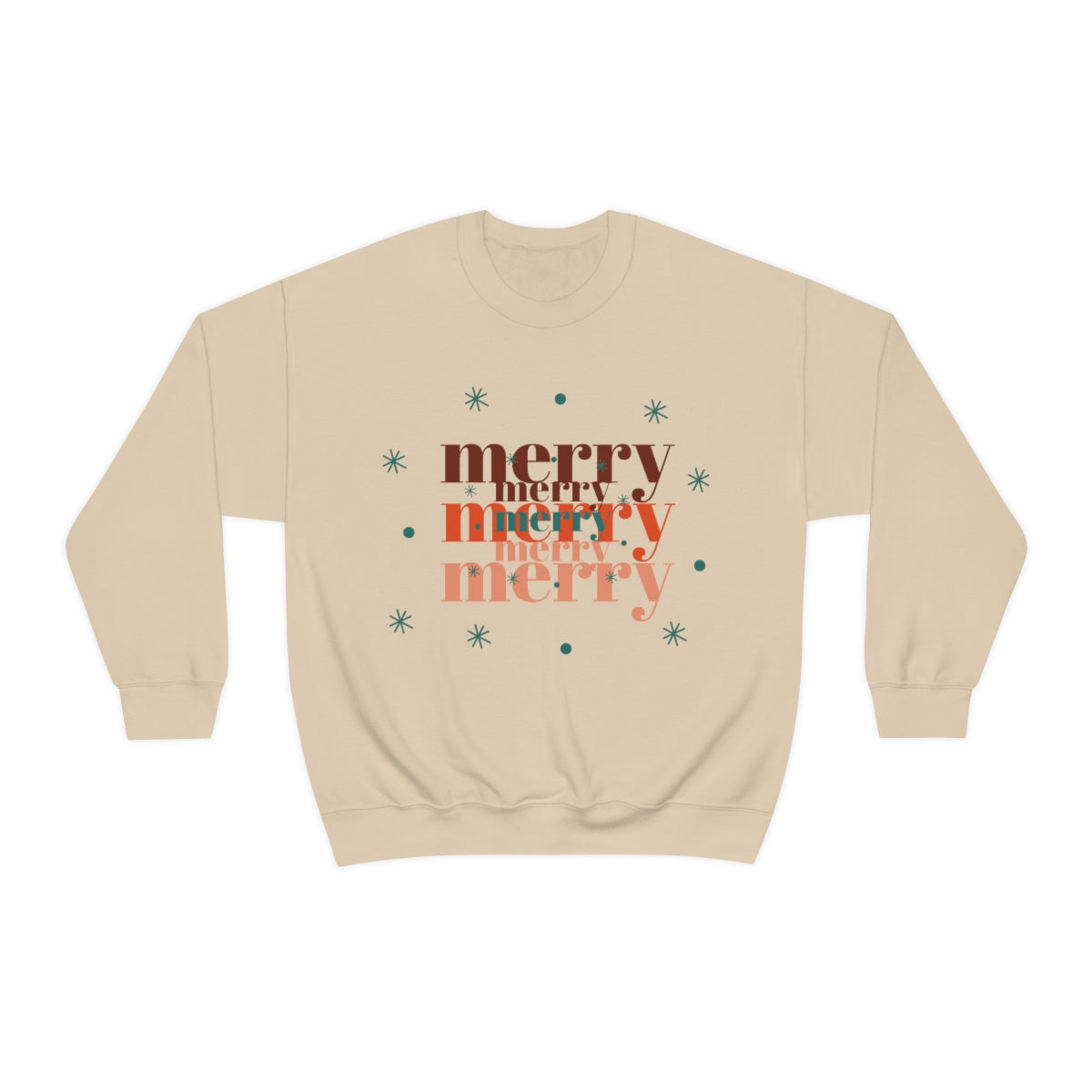 Merry Merry Merry, Christmas, Holiday Sweatshirt, Minimalist Sweatshirt, Oversized VSCO Girl, Tumblr, Unisex Heavy Blend Crewneck