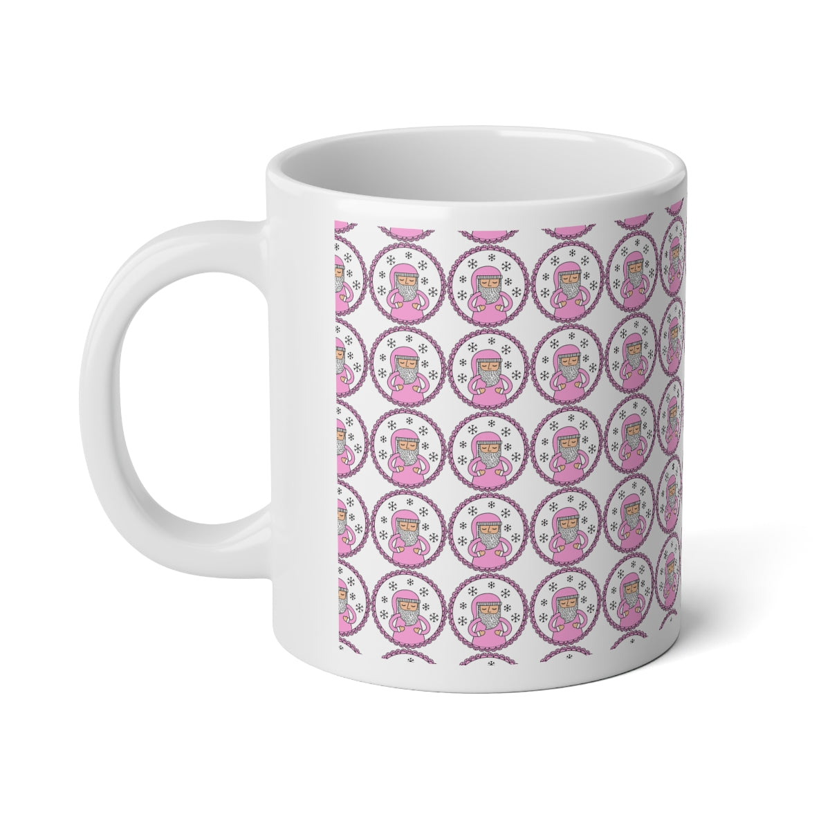 Pink Santa Aesthetic Mug, Pastel Christmas Mug, Trendy Coffee Mug, Tumblr Mug, Aesthetic Holiday Gift, Minimalist Santa Mug Print