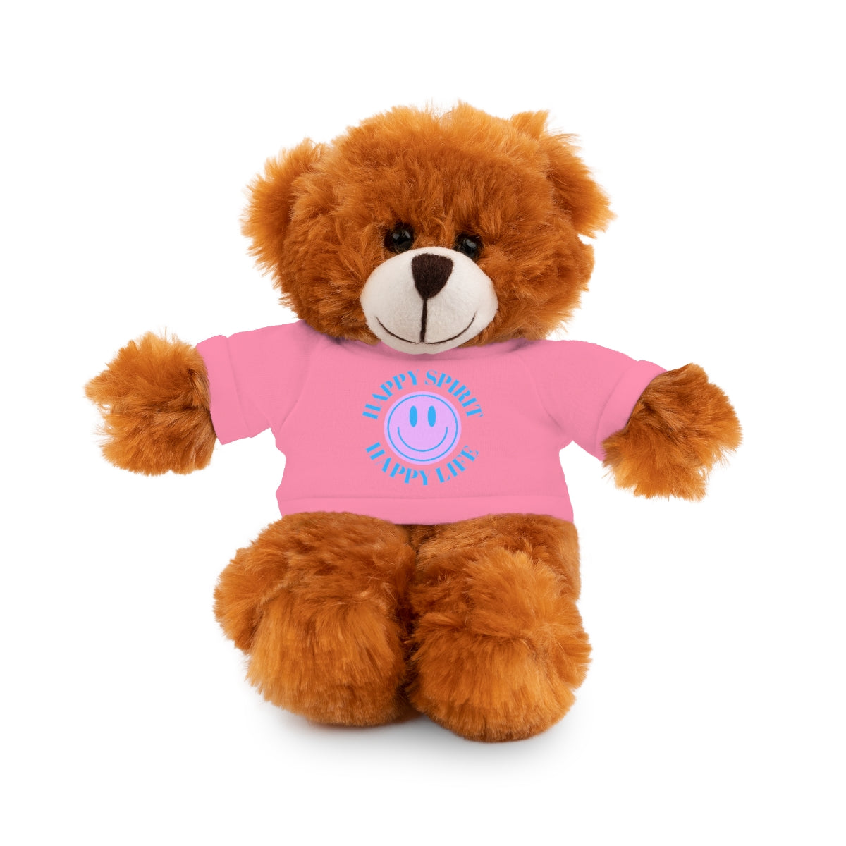 Happy Spirit Happy Life Stuffie, Stuffy, Stuffed Animals with Tee, Happy Mind Gift, Inspo , Love Toy Panda, Bear, Bunny, Jaguar, She