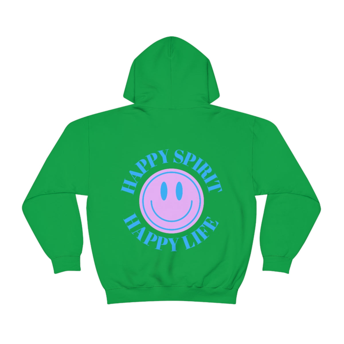Happy Spirit Happy Life Sweatshirt, Gildan 18500 Hoodie, Oversized Hoodie, Back Print Trendy Sweatshirt, Beach Cover Up, Lake Cover Up