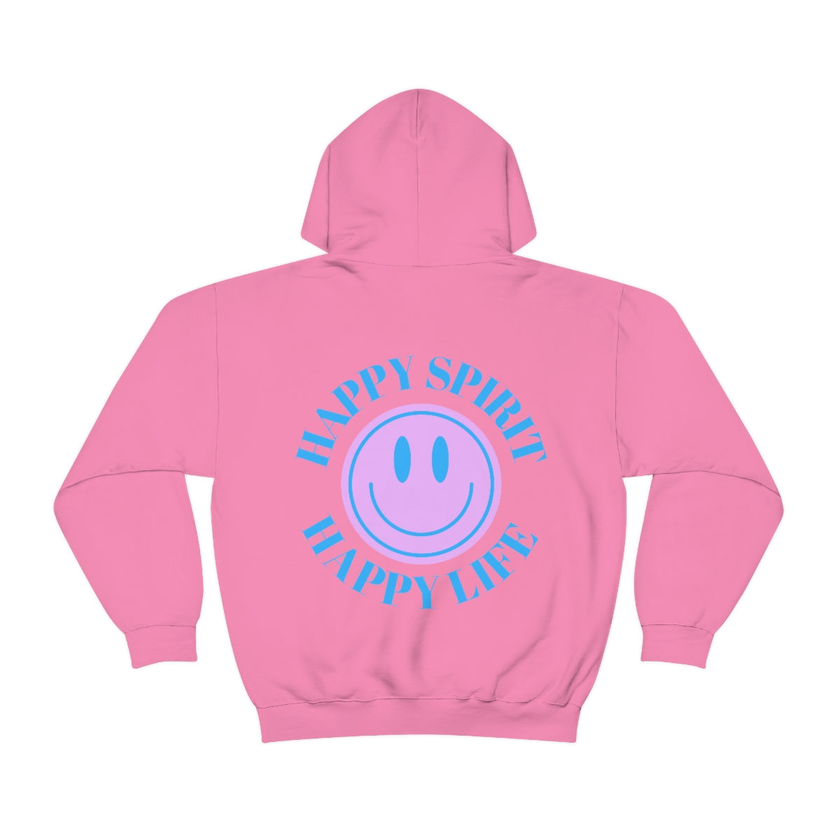 Happy Spirit Happy Life Sweatshirt, Gildan 18500 Hoodie, Oversized Hoodie, Back Print Trendy Sweatshirt, Beach Cover Up, Lake Cover Up
