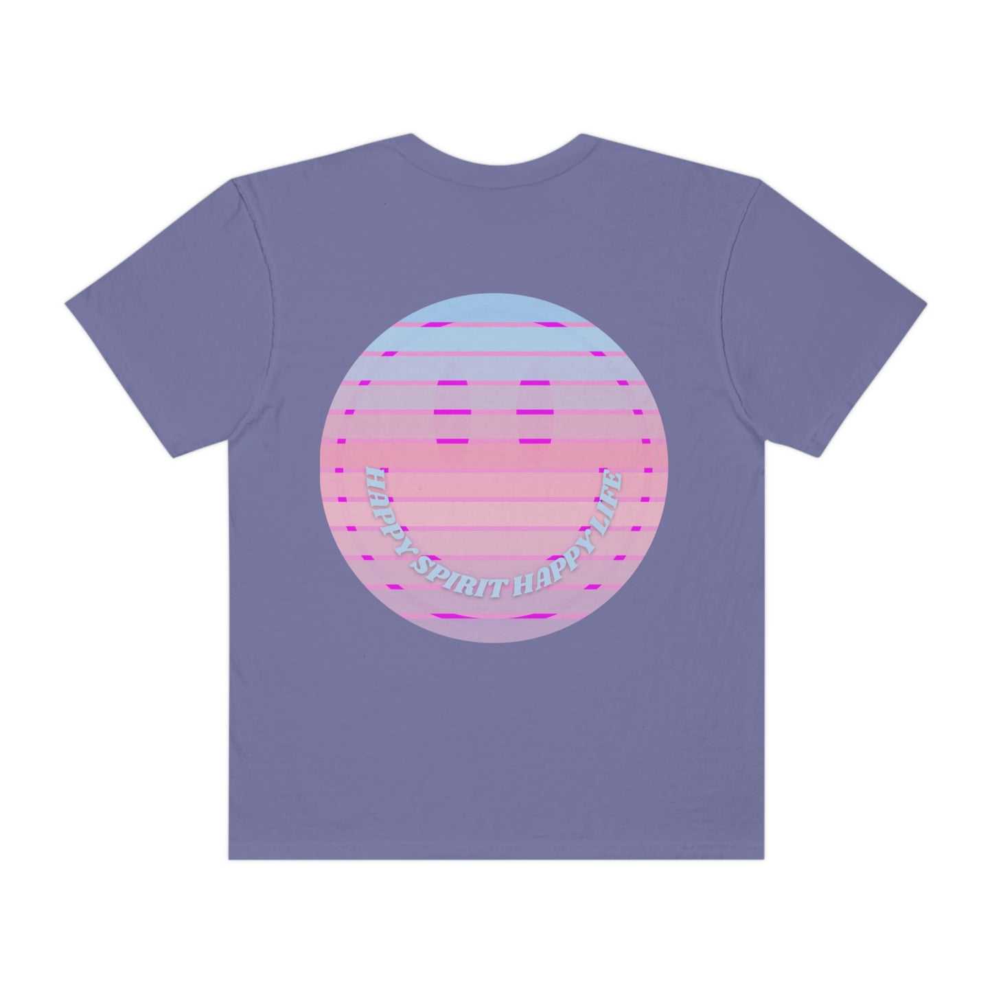 Aesthetic Retro Smile Lilac Tshirt, Happy Spirit Happy Mind, Aesthetic t shirt, Graphic Tumblr Tshirt, Trendy Oversized Vintage Style Tee