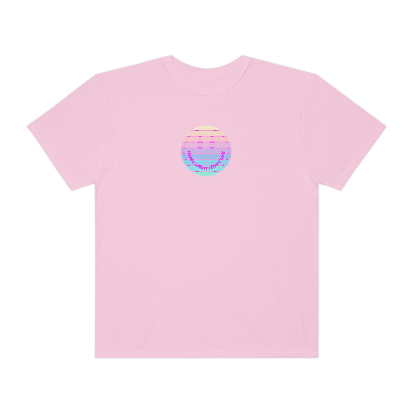 Aesthetic Retro Smile Lilac Tshirt, Happy Spirit Happy Mind, Aesthetic t shirt, Graphic Tumblr Tshirt, Trendy Oversized Vintage Style