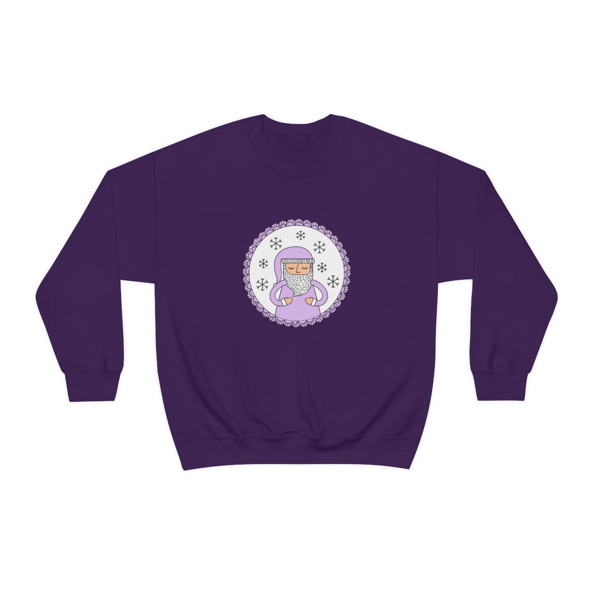Purple Santa Claus Sweatshirt, Pink Santa Sweatshirt, Trendy Noel Minimalist Christmas Sweatshirt, Xmas Santa Crewneck Top, Pastel Holiday