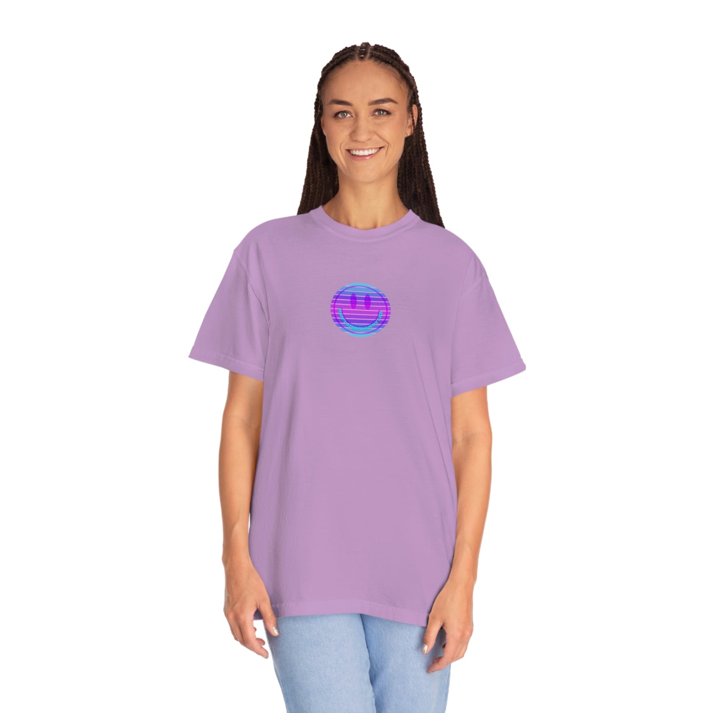 Retro Smile T shirt, Happy Spirit Happy Mind, Aesthetic t shirt, Graphic Tee Tumblr Tshirt, Trendy Oversized, Vsco girl, Comfort Colors