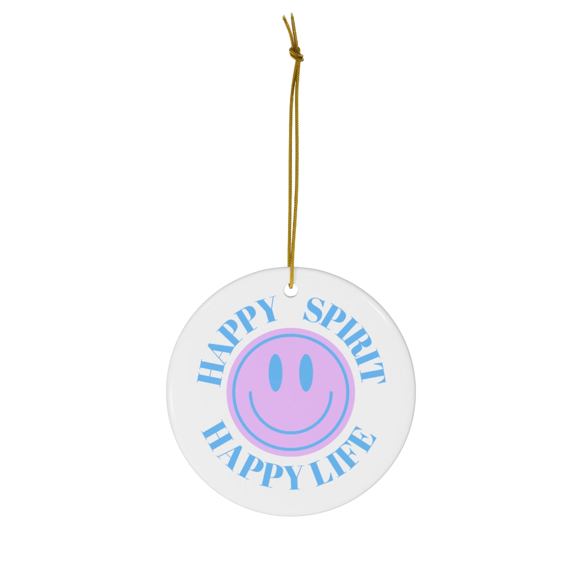 Holiday Ornament Happy Spirit Happy Life, Happiness Ornament, Modern Ornament, Smile Decoration, VSCO, Tumblr, Purple Smile, Retro Christmas
