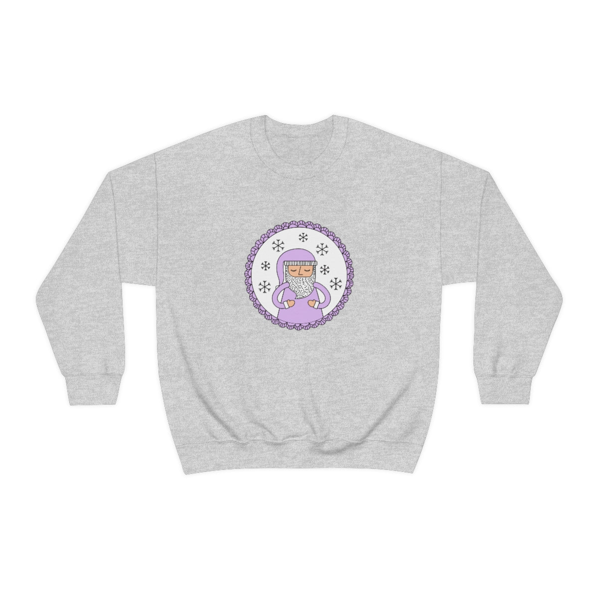 Purple Santa Claus Sweatshirt, Pink Santa Sweatshirt, Trendy Noel Minimalist Christmas Sweatshirt, Xmas Santa Crewneck Top, Pastel Holiday