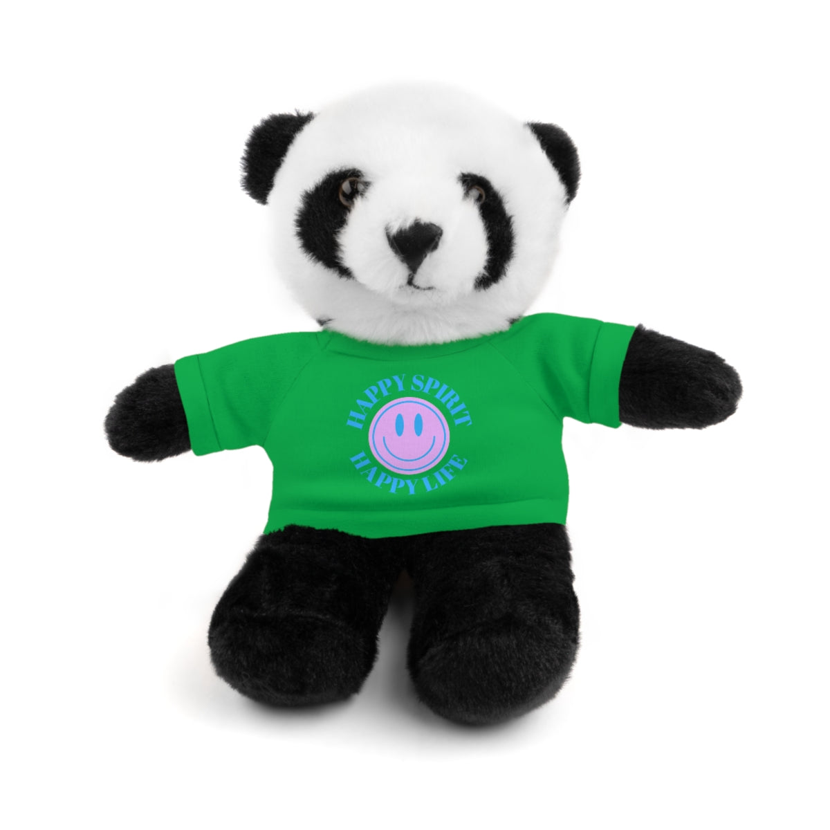 Happy Spirit Happy Life Stuffie, Stuffy, Stuffed Animals with Tee, Happy Mind Gift, Inspo , Love Toy Panda, Bear, Bunny, Jaguar, She