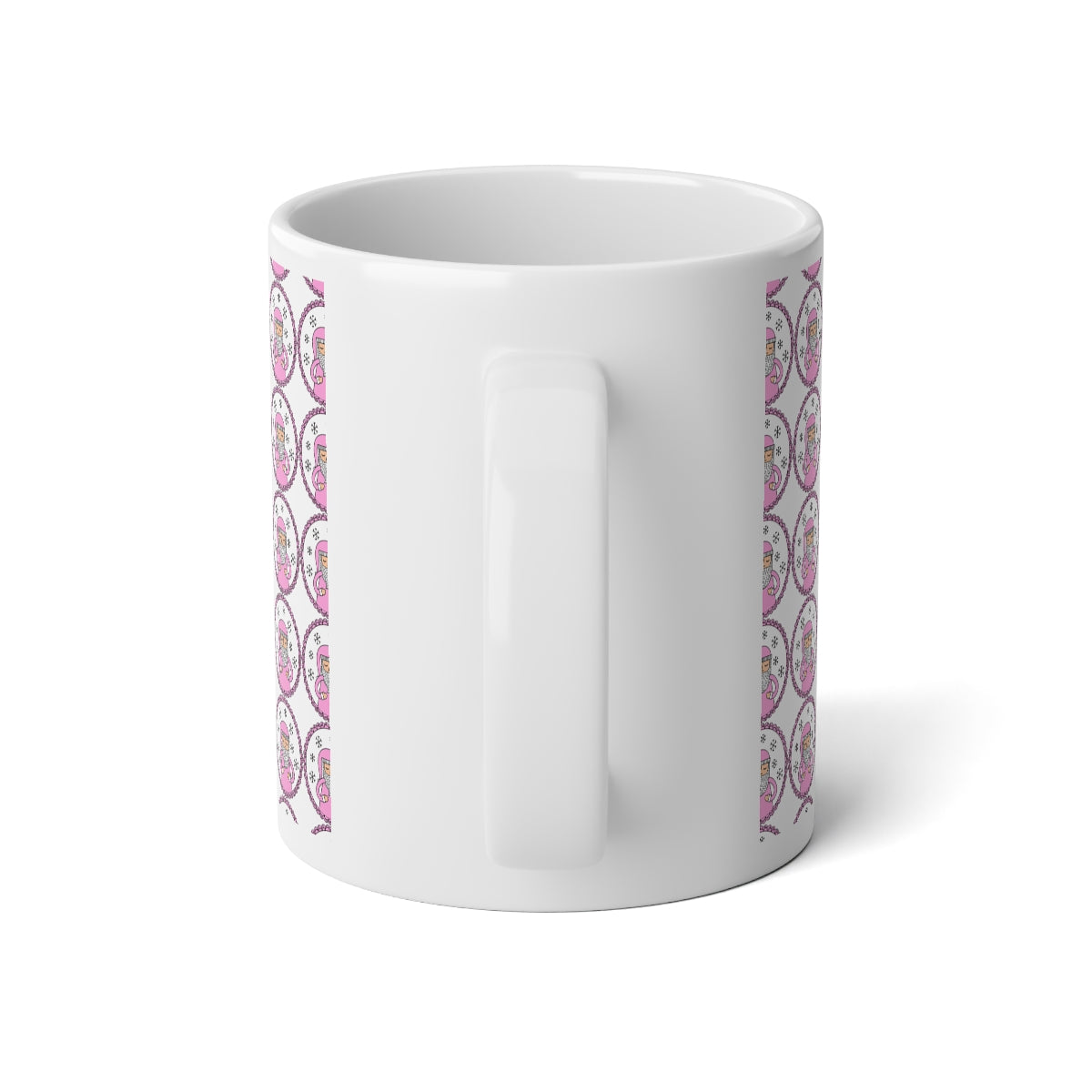 Pink Santa Aesthetic Mug, Pastel Christmas Mug, Trendy Coffee Mug, Tumblr Mug, Aesthetic Holiday Gift, Minimalist Santa Mug Print