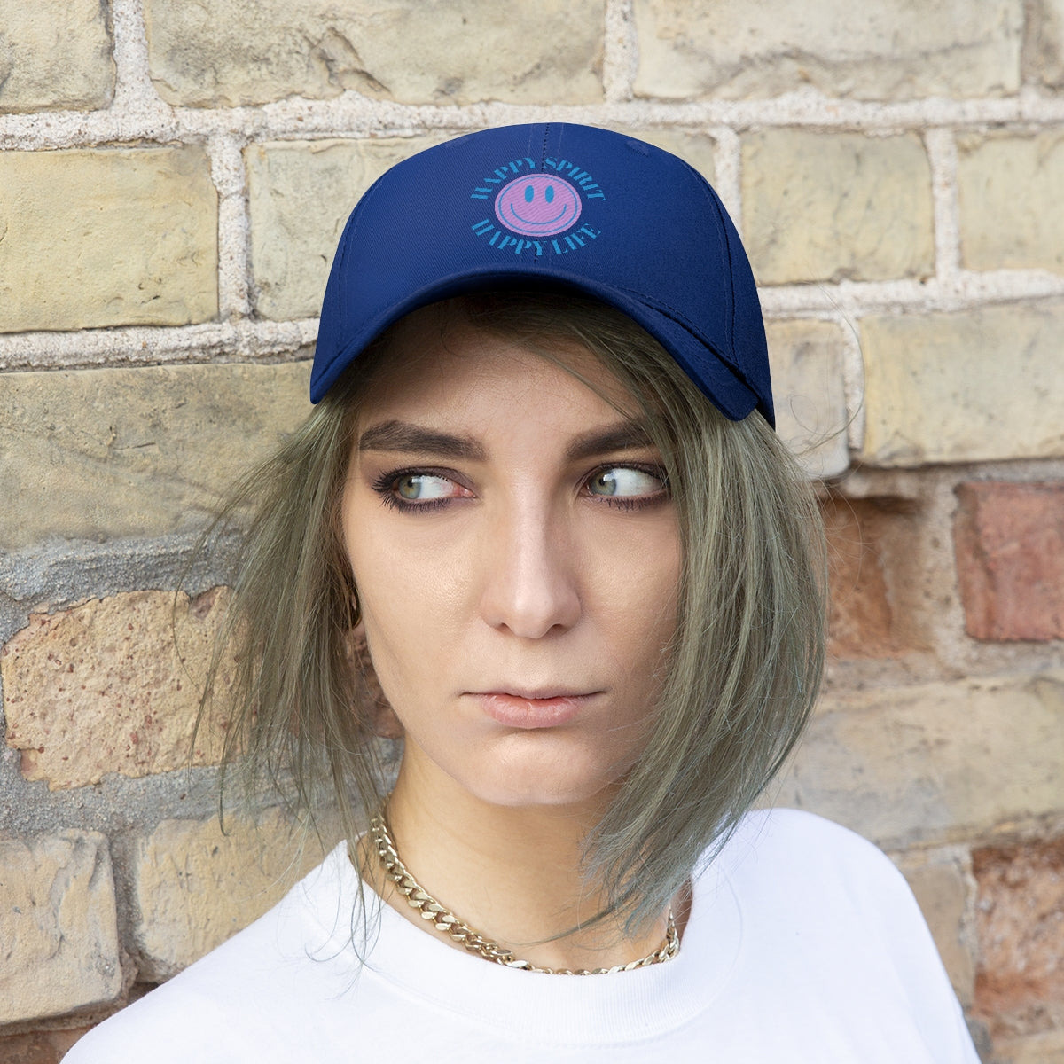 Happy Spirit Happy Life Embroidered Hat