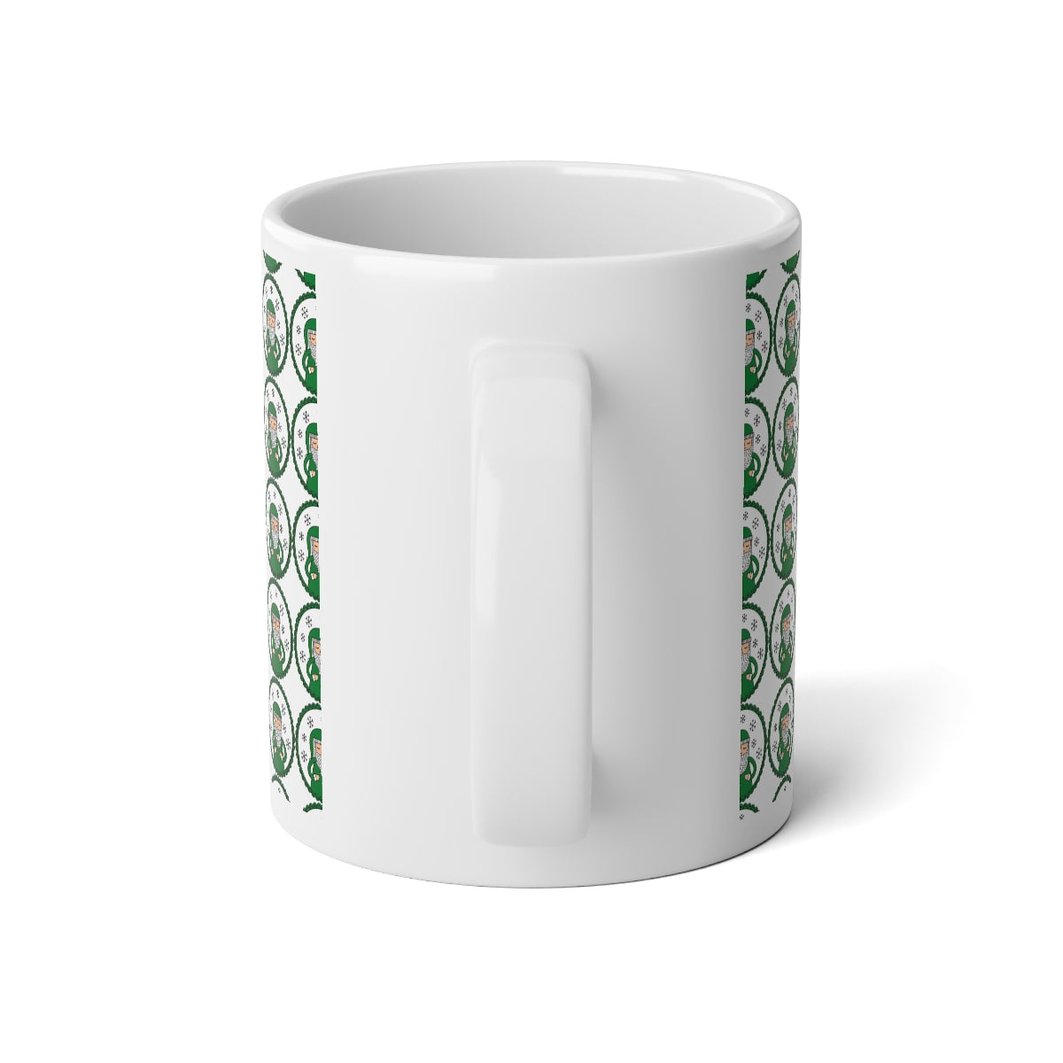 Green Santa Aesthetic Mug, Green Christmas Mug, Trendy Coffee Mug, Tumblr Mug, Aesthetic Holiday Gift, Minimalist Santa Mug Print