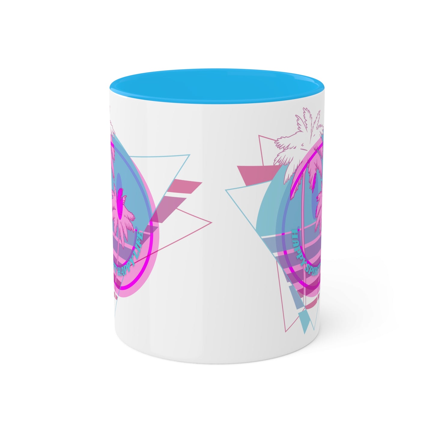 Retro Happy Spirit Happy Life Aesthetic Mug, Smile Face Mug, Trendy Coffee Mug, Tumblr Mug, Aesthetic Happy Life Gift, Aesthetic Mug
