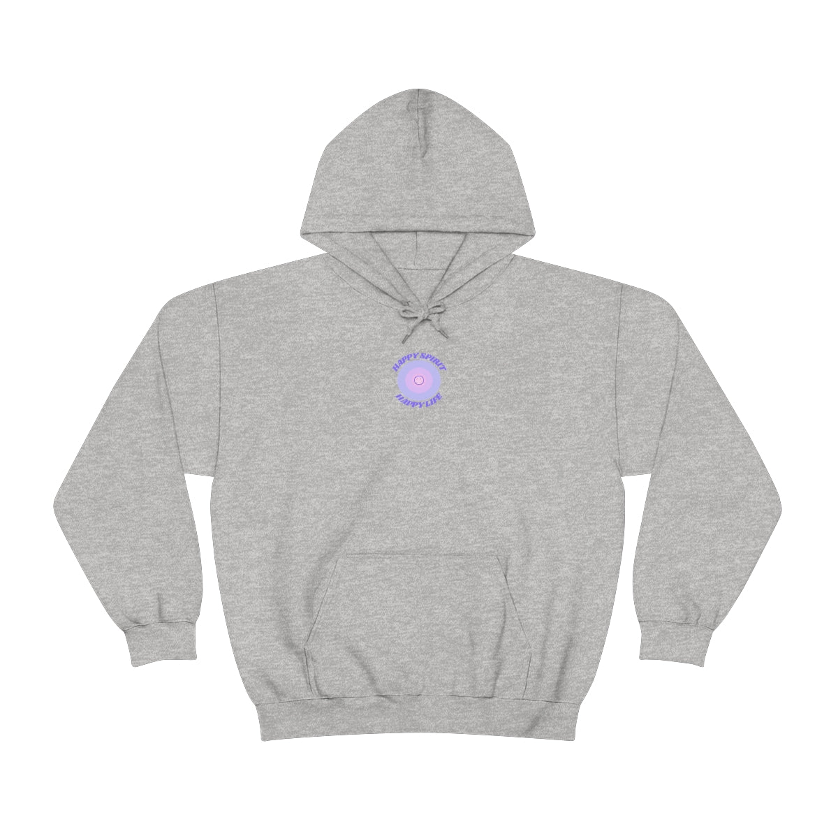 Retro Happy Spirit Happy Life Lavender Lilac Pink Smile Graphic Hoodie, VSCO Girl Sweatshirt, Tumblr Hoodie, Oversized Trendy Back Print Top