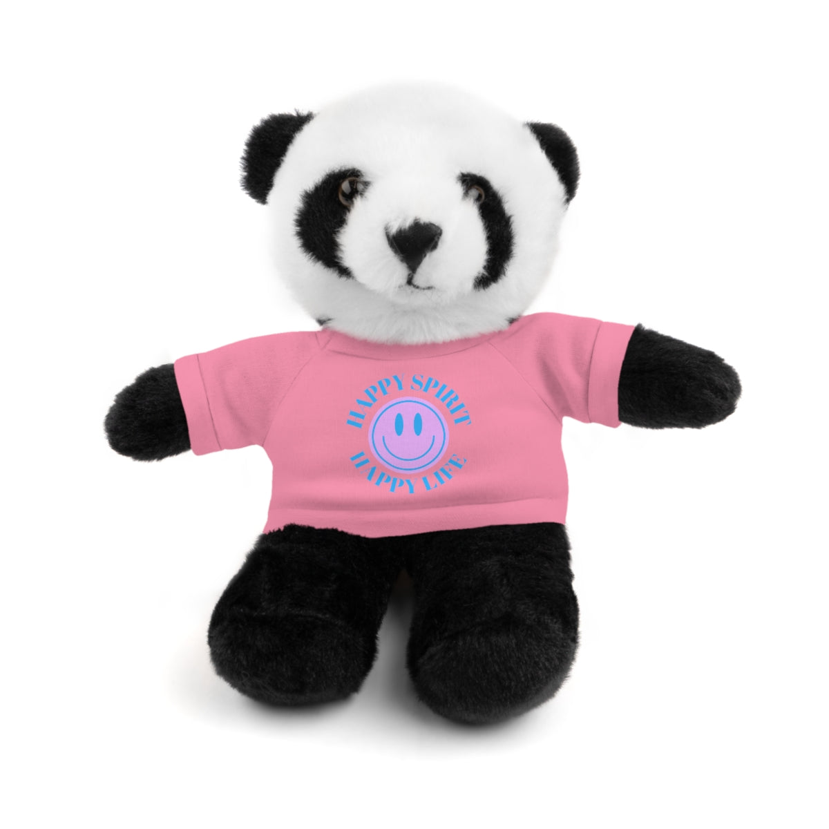 Happy Spirit Happy Life Stuffie, Stuffy, Stuffed Animals with Tee, Happy Mind Gift, Inspo , Love Toy Panda, Bear, Bunny, Jaguar, Sheep, Lion