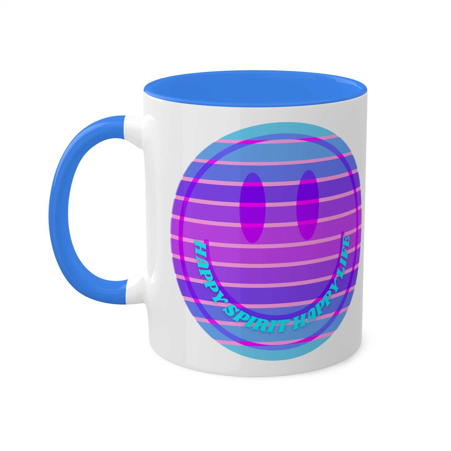 Retro Happy Spirit Happy Life Aesthetic Mug, Smile Face Mug, Trendy Coffee Mug, Tumblr Mug, Aesthetic Happy Life Gift, Aesthetic Mug