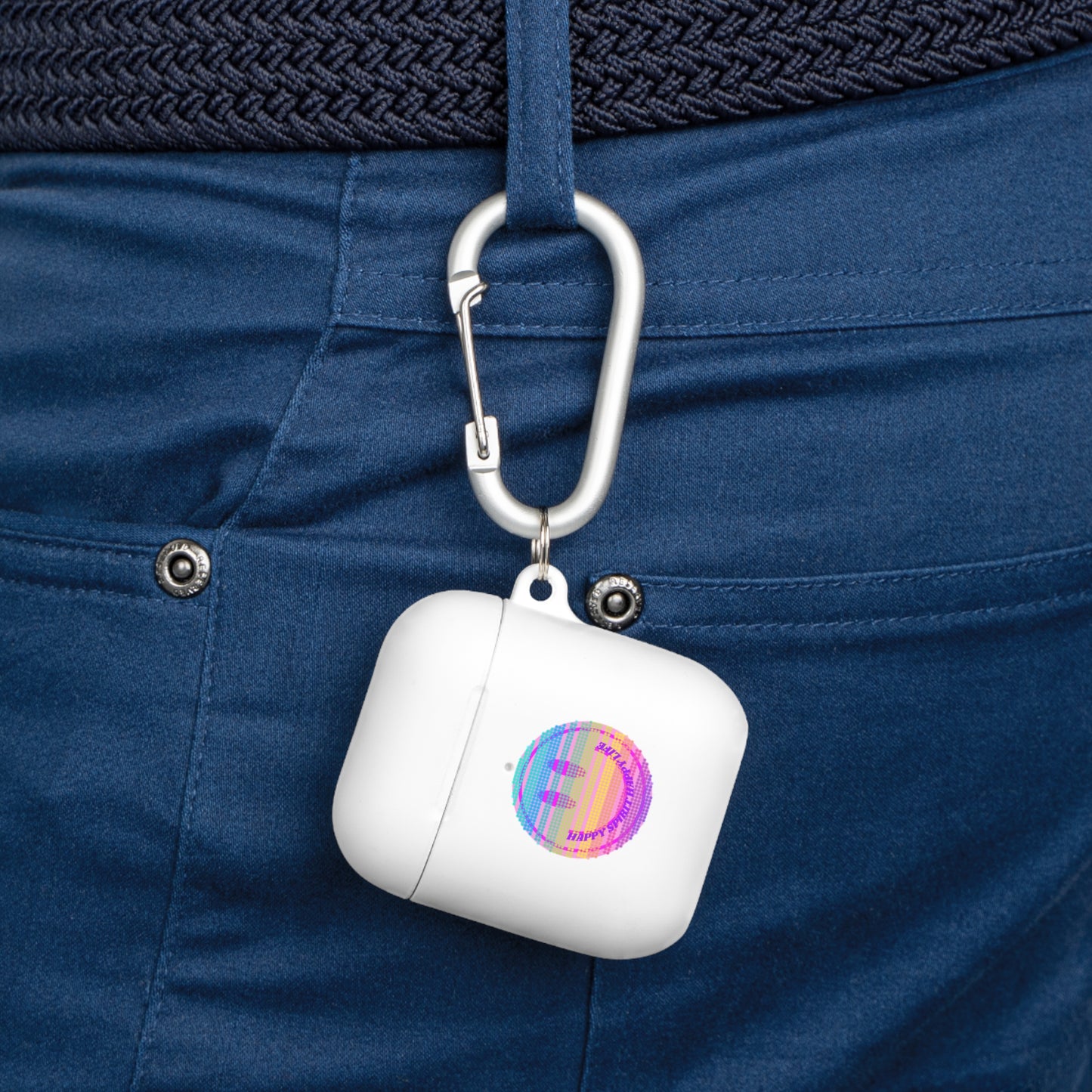 Happy Spirit Happy Life AirPods and AirPods Pro Case Cover, AirPods and AirPods Pro Case Cover, VSCO girl, Smiley Happy Life Protect