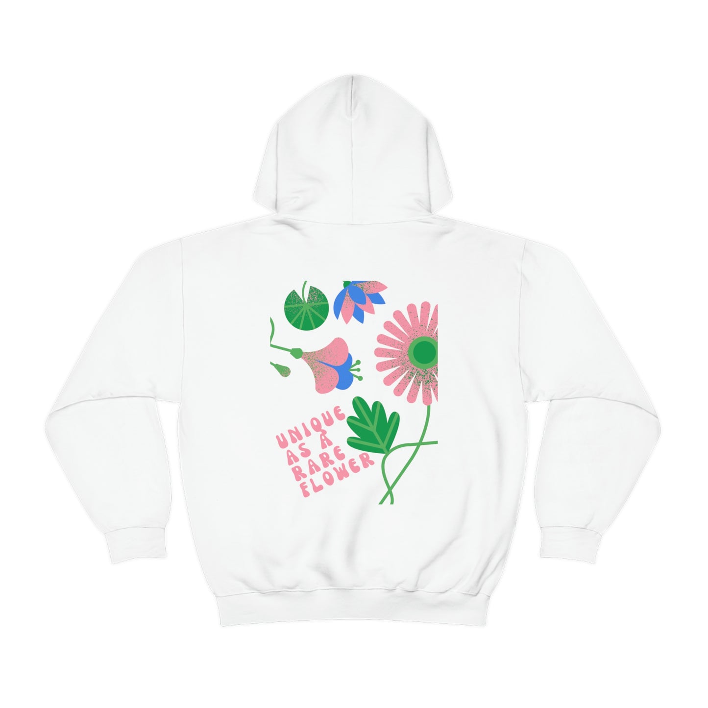 Retro Plant Hoodie, Unique as a Rare Flower Sweatshirt, Positivity Oversized Hoodie Sweatshirt, Flower Aesthetic Pink Plant Hoodie