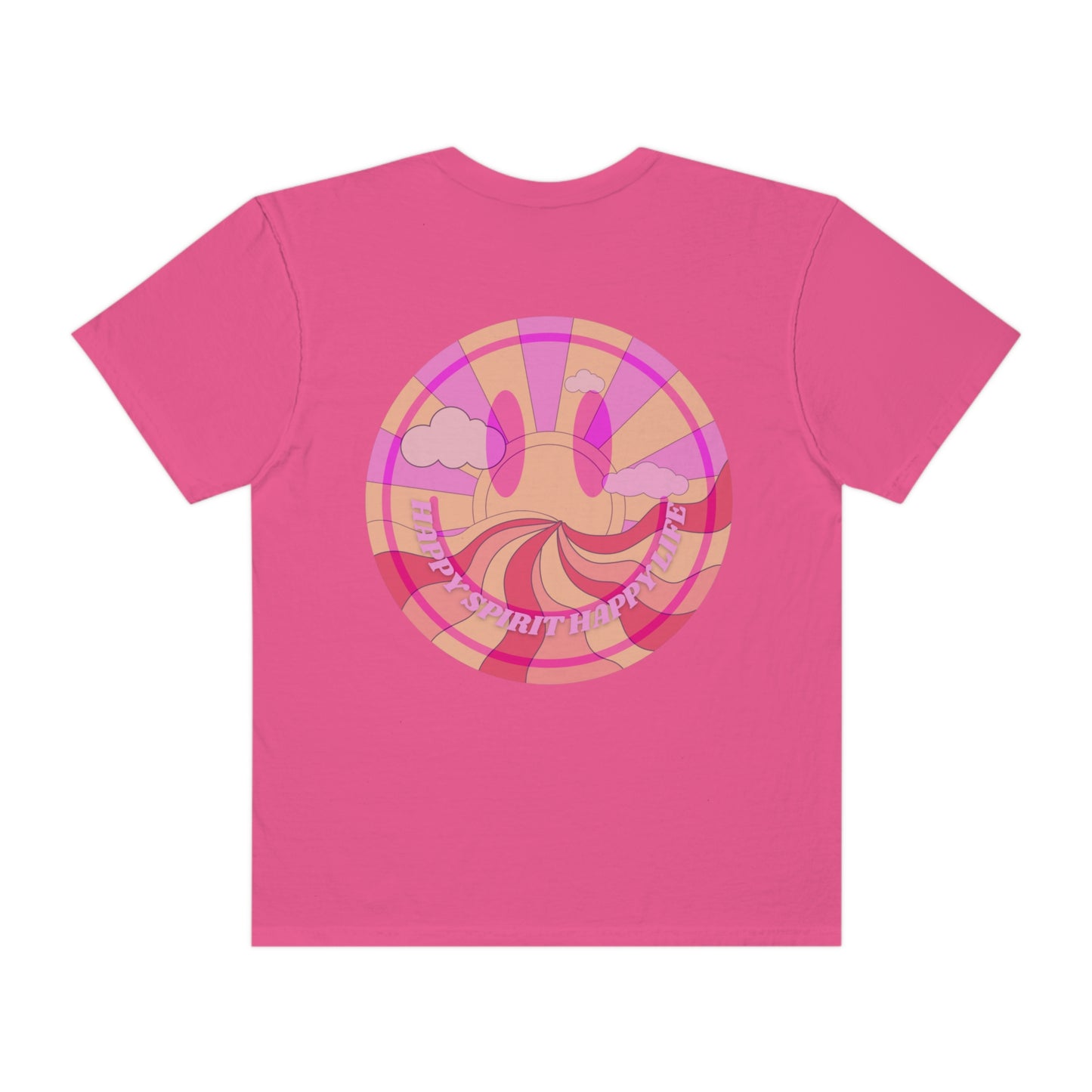 Retro Smile T shirt, Happy Spirit Happy Mind, Aesthetic t shirt, Graphic tee, Tumblr Tshirt, Trendy Oversized, Vsco girl, Comfort Colors Tee
