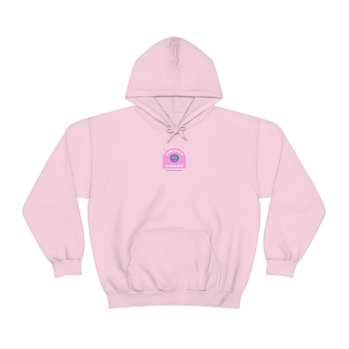Retro Every Day is a Good Day, Its All About Perspective Earth Pink Purple Back Graphic Hoodie, VSCO Girl Oversized Trendy Tumblr Sweatshirt