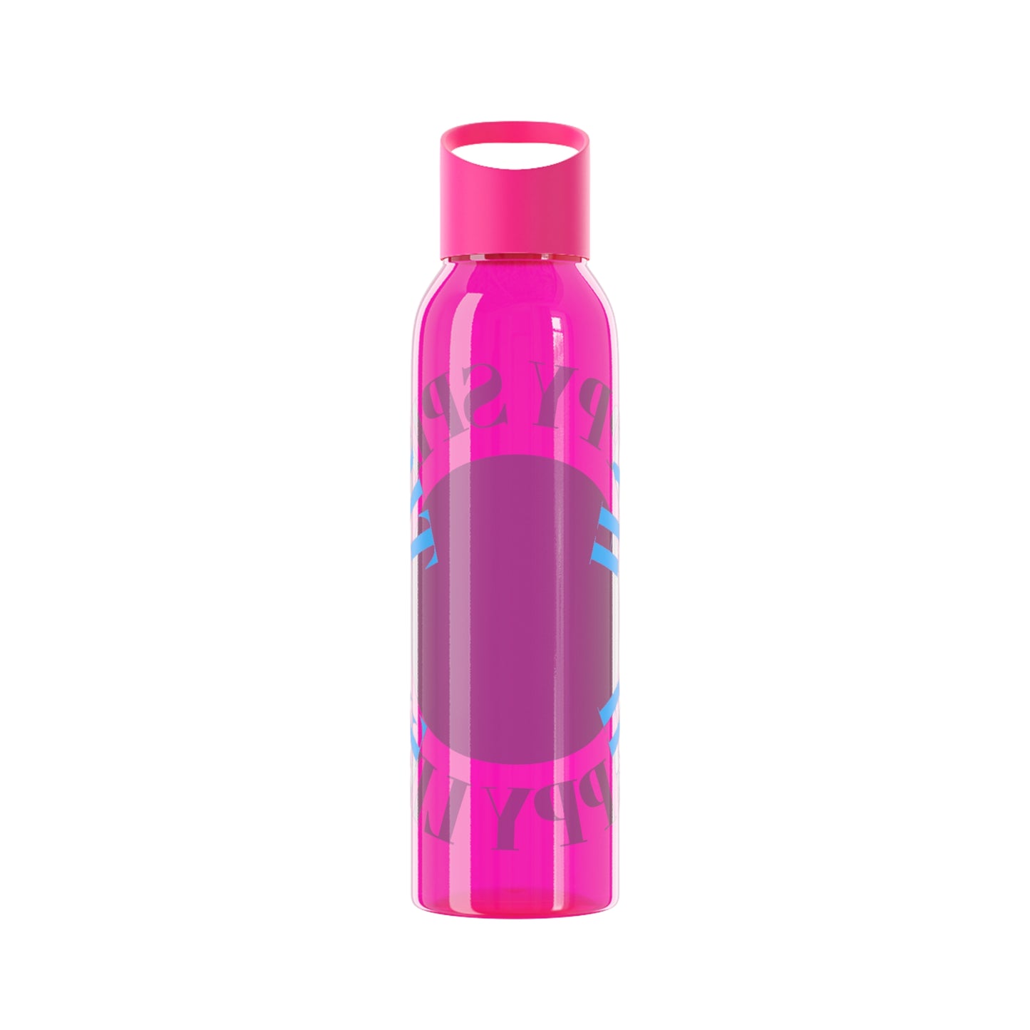 Water Bottle Happy Spirit Happy Life, Aesthetic Pink, Smile Face, Trendy Tumblr Bottle, Tritan Purple Happy Mind Tumbler, BPA Free Bottle