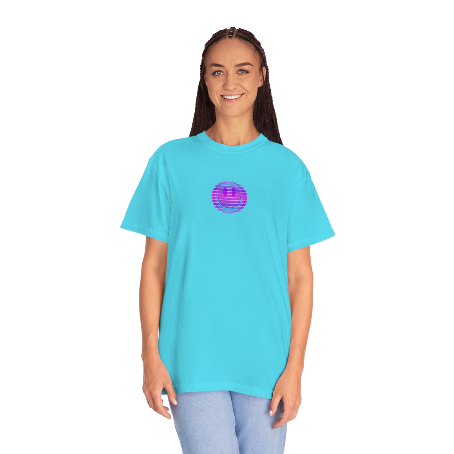 Retro Smile T shirt, Happy Spirit Happy Mind, Aesthetic t shirt, Graphic Tee Tumblr Tshirt, Trendy Oversized, Vsco girl, Comfort Colors