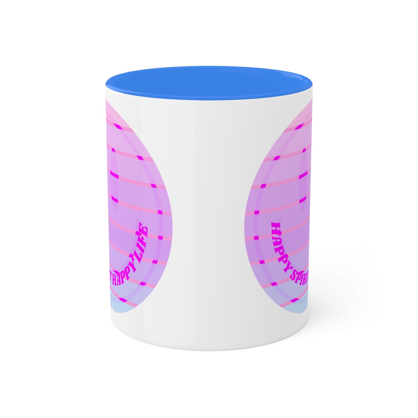 Retro Happy Spirit Happy Life Aesthetic Mug, Smile Face Mug, Trendy Coffee Mug, Tumblr Mug, Aesthetic Happy Life Gift, Aesthetic Mug