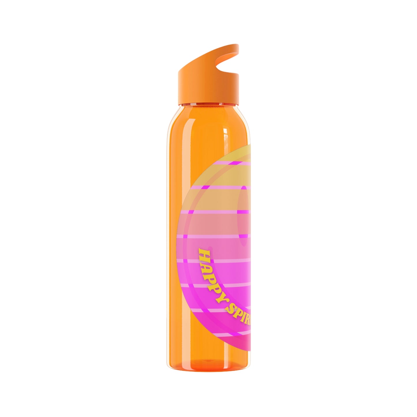 Aesthetic Happy Spirit Happy Life Water Bottle, Aesthetic Pink Bottle, Smile Face, Trendy Tumblr Bottle, Happy Mind Tumbler, BPA Fre