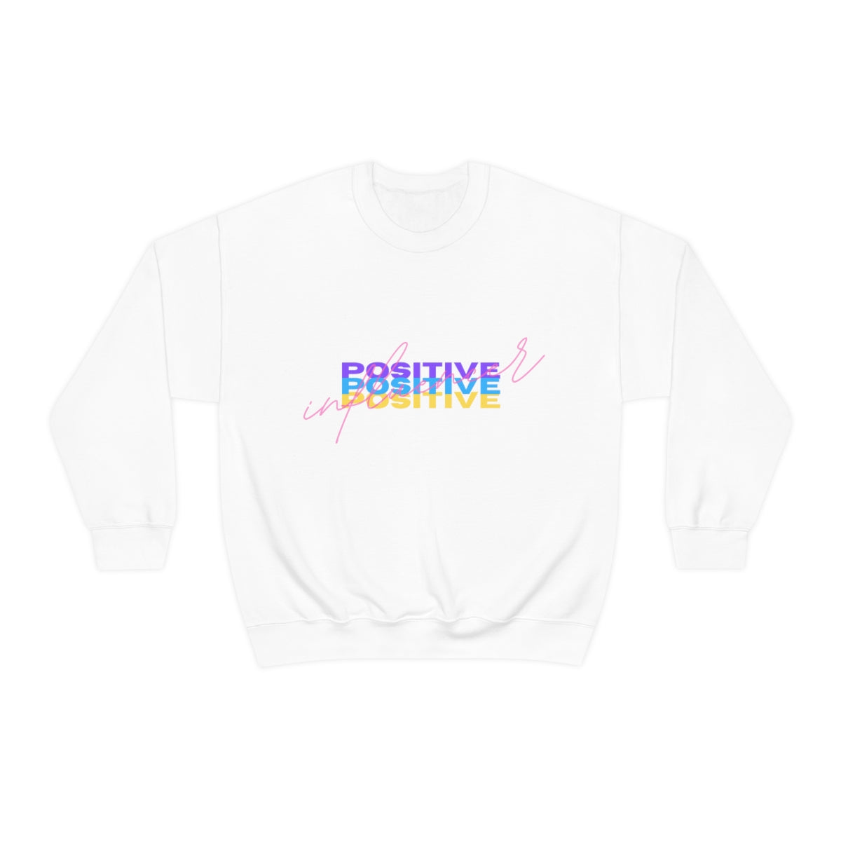 Retro Trendy Influencer Sweatshirt, Oversized Positive Influencer Crewneck Sweatshirt, VSCO Girl, Tumblr Top, 80s Retro Gift