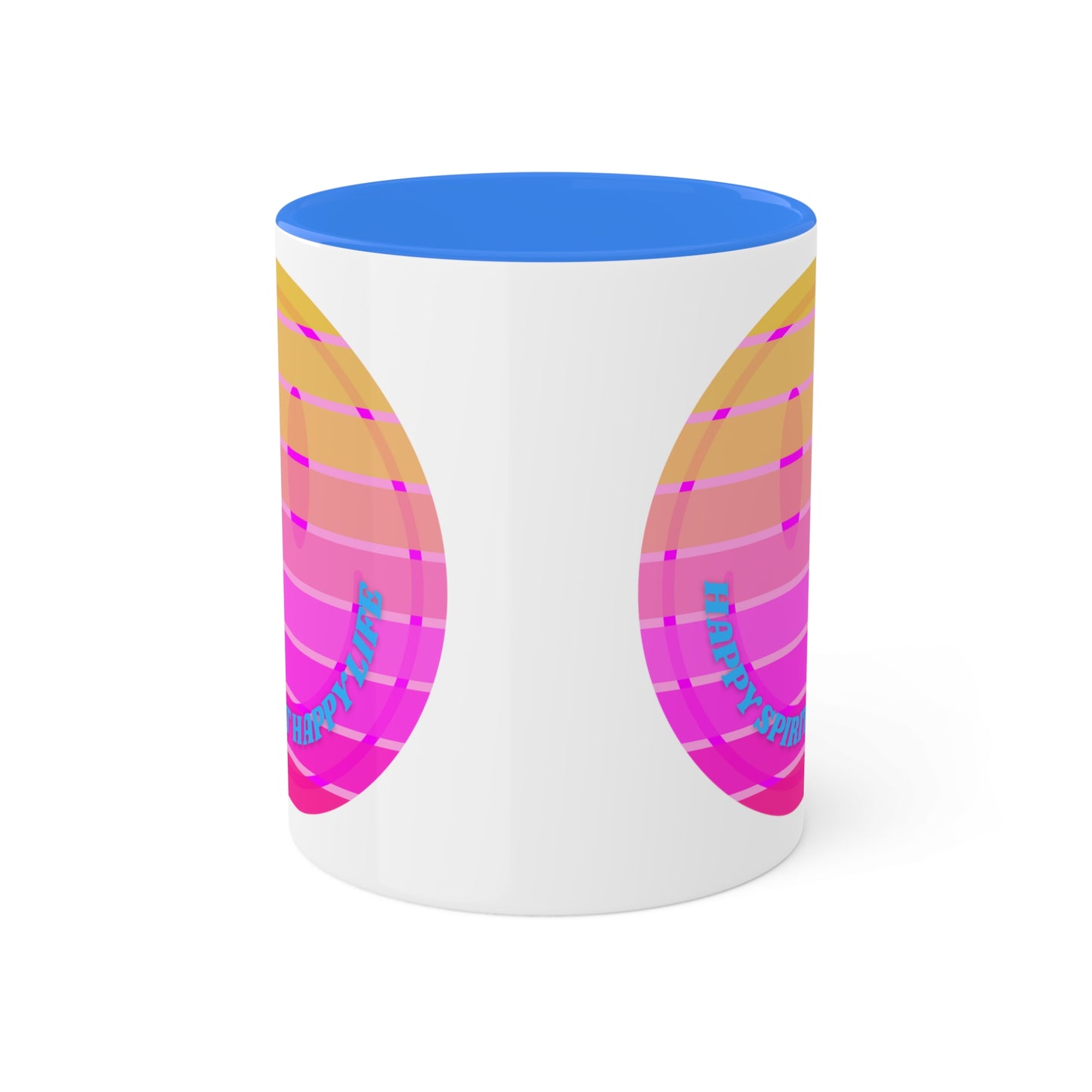 Retro Happy Spirit Happy Life Aesthetic Mug, Smile Face Mug, Trendy Coffee Mug, Tumblr Mug, Aesthetic Happy Life Gift, Aesthetic Mug
