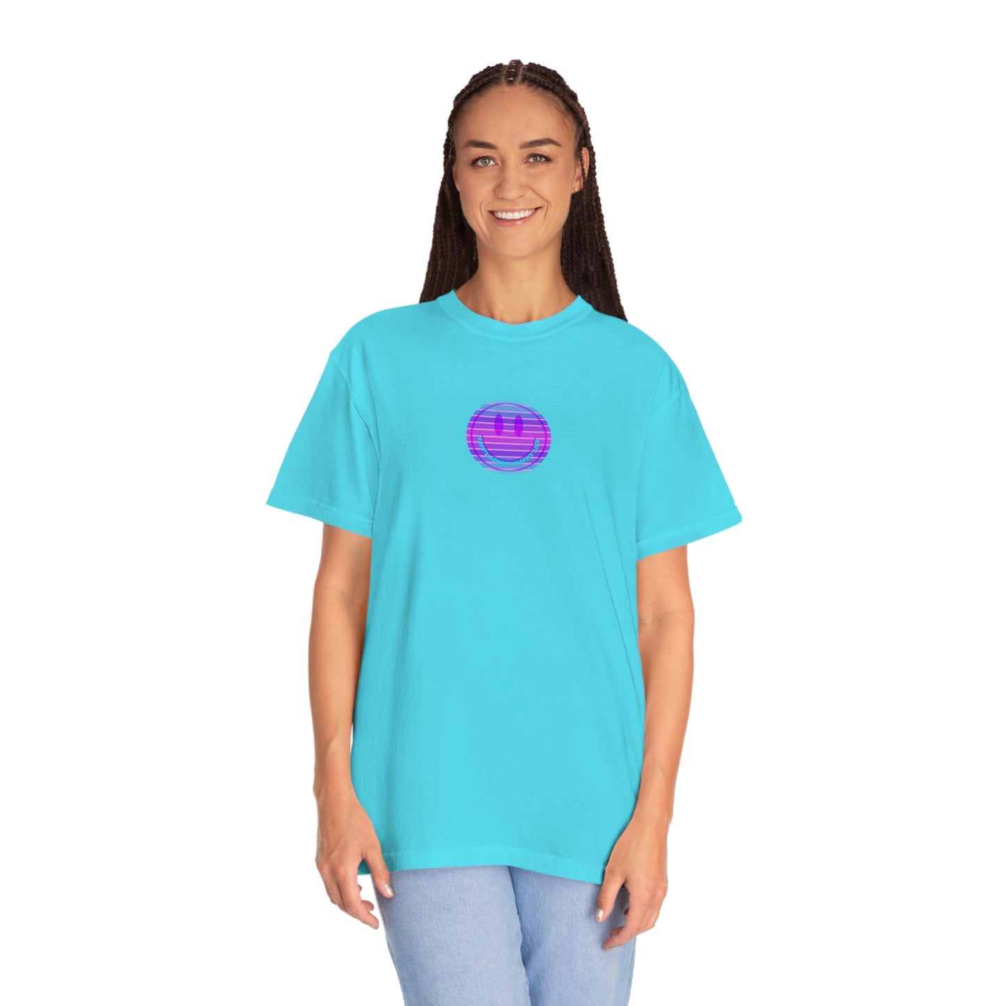 Retro Smile T shirt, Happy Spirit Happy Mind, Aesthetic t shirt, Graphic Tee Tumblr Tshirt, Trendy Oversized, Vsco girl, Comfort Colors