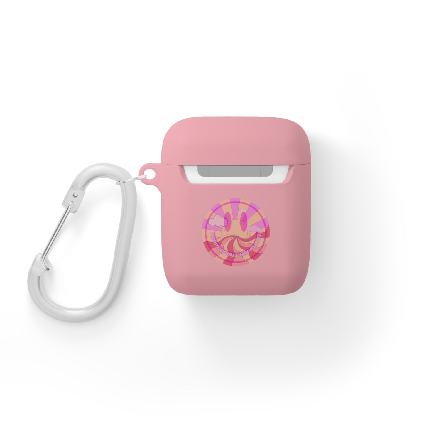 Happy Spirit Happy Life AirPods and AirPods Pro Case Cover, AirPods and AirPods Pro Case Cover, VSCO girl, Aesthetic Smile Protector
