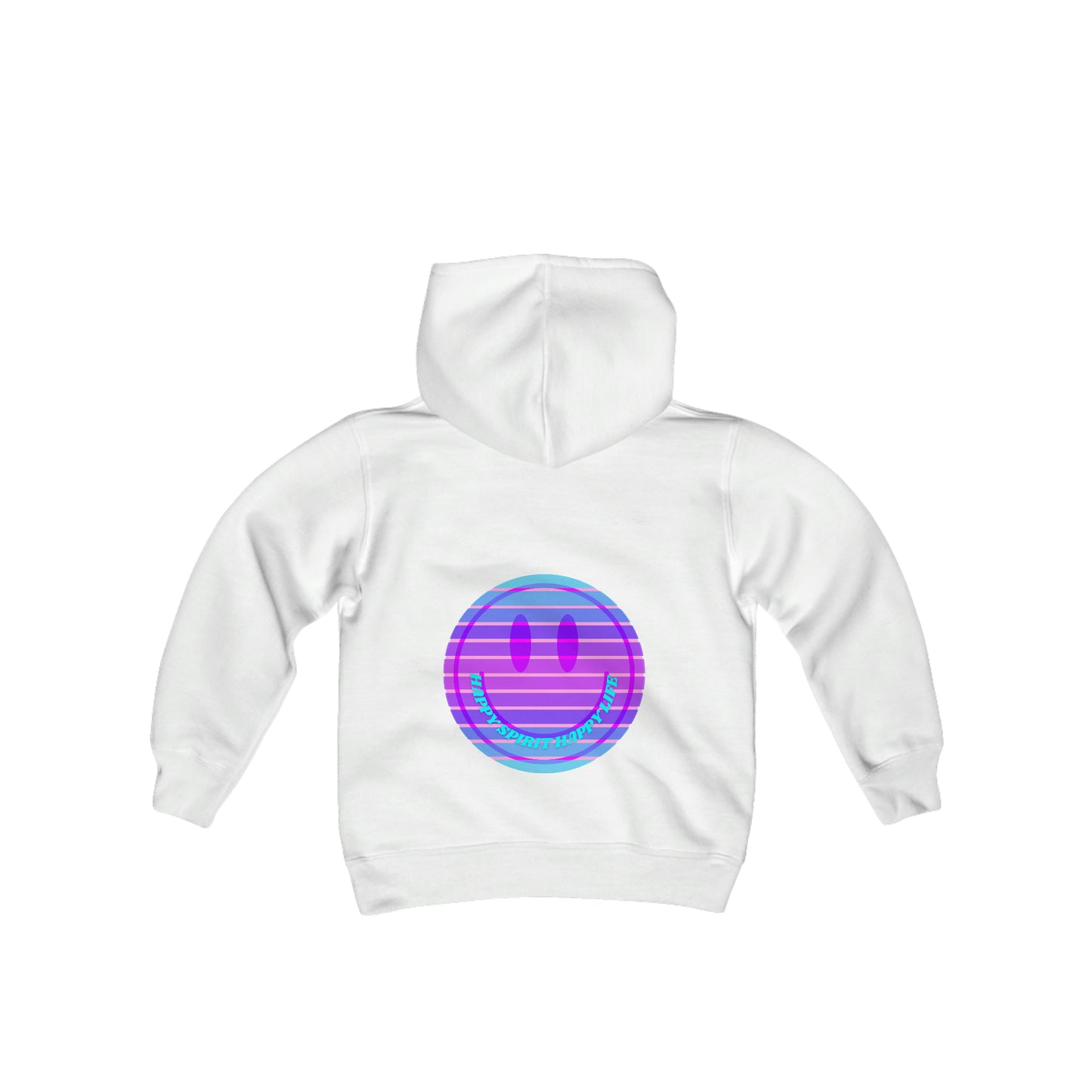 Happy Spirit Happy Life Youth Hoodie, Happy Mind Hoodie, Mental Health Hoodie, Smile Face Hoodie, Y2K Hoodie, Youth Hooded Sweatshirt