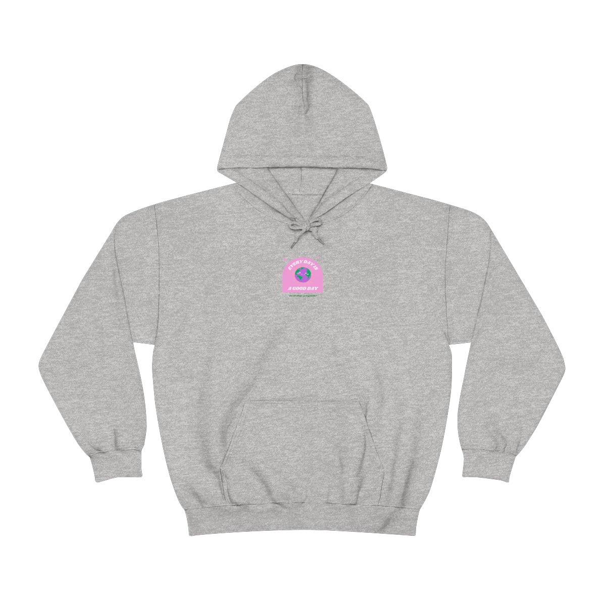 Retro Every Day is a Good Day, Its All About Perspective Earth Pink Purple Back Graphic Hoodie, VSCO Girl Oversized Trendy Tumblr Sweatshirt