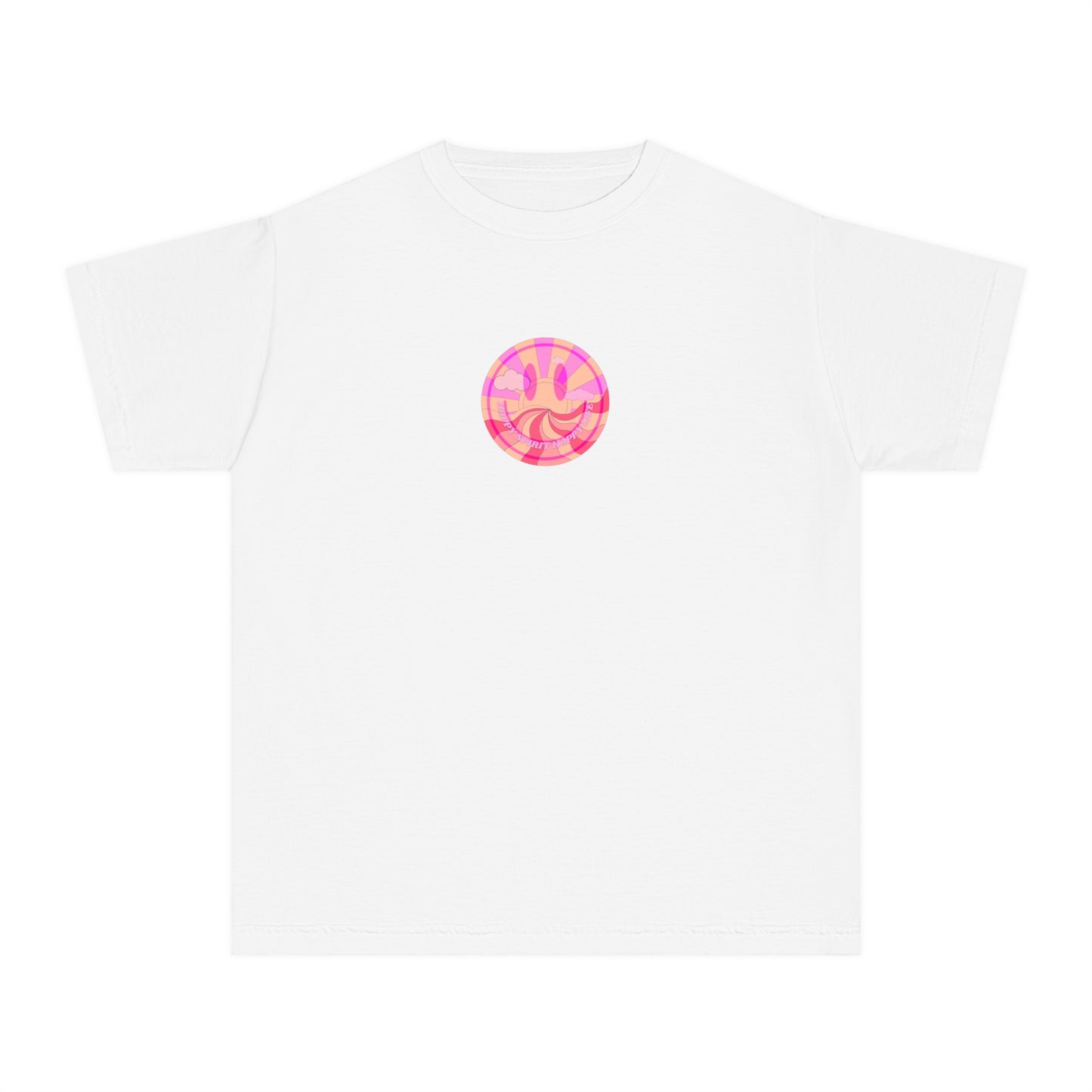 Kids Retro Smile T shirt, Youth Happy Spirit Happy Mind, Aesthetic t shirt, Graphic tee, Tumblr Tshirt, Trendy Oversized Comfort Colors Tee