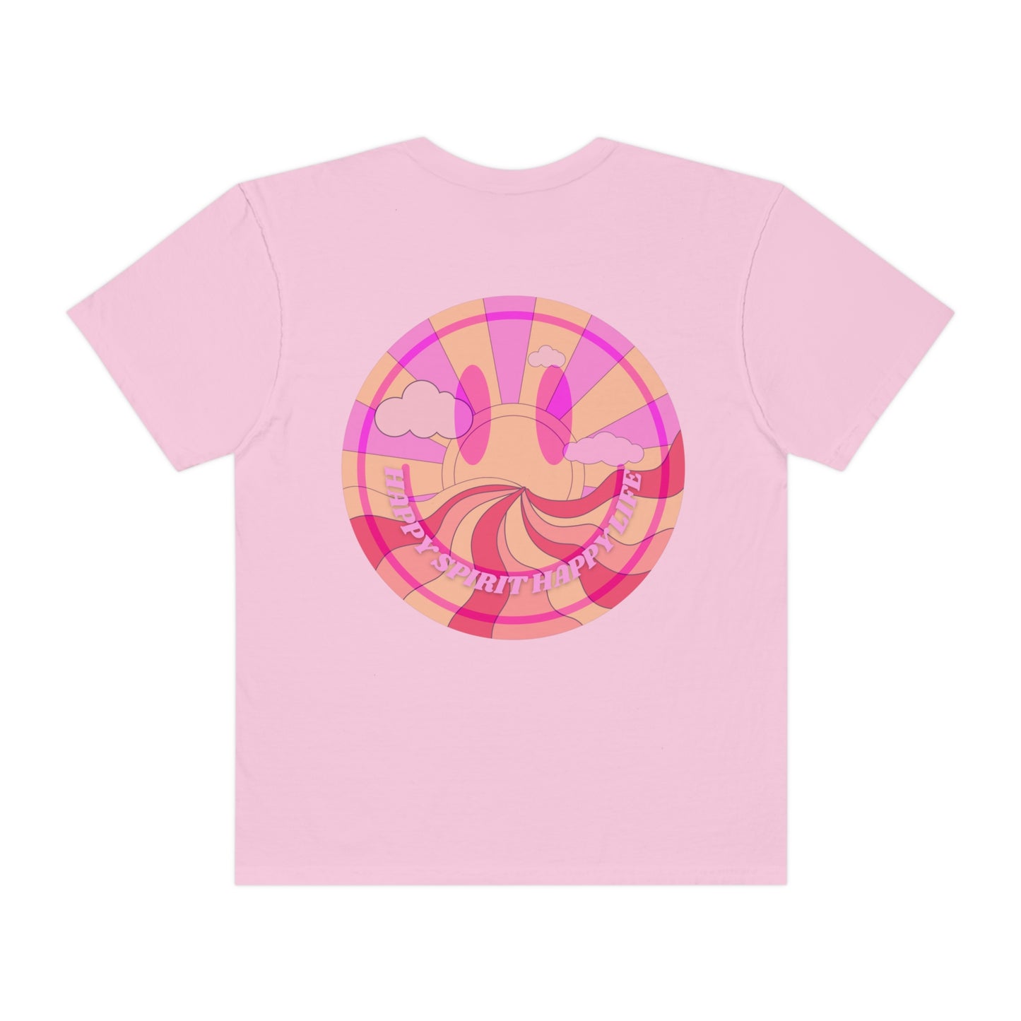 Retro Smile T shirt, Happy Spirit Happy Mind, Aesthetic t shirt, Graphic tee, Tumblr Tshirt, Trendy Oversized, Vsco girl, Comfort Colors Tee