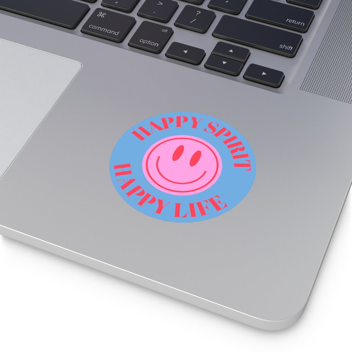 Happy Spirit Happy Life Round Vinyl Stickers, UV Smiley Stickers, Smile Sticker, Tumblr Retro Smile, VSCO Girl, Computer, Skateboard, Bumper
